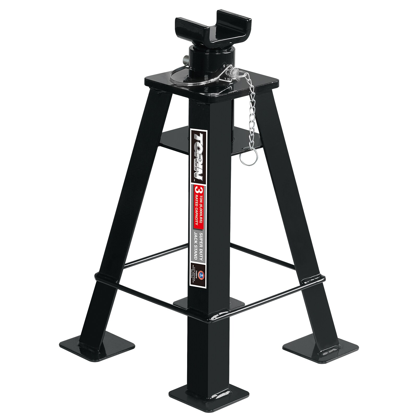 Soporte gato de acero manual Torin Black de 3 toneladas T43007H.