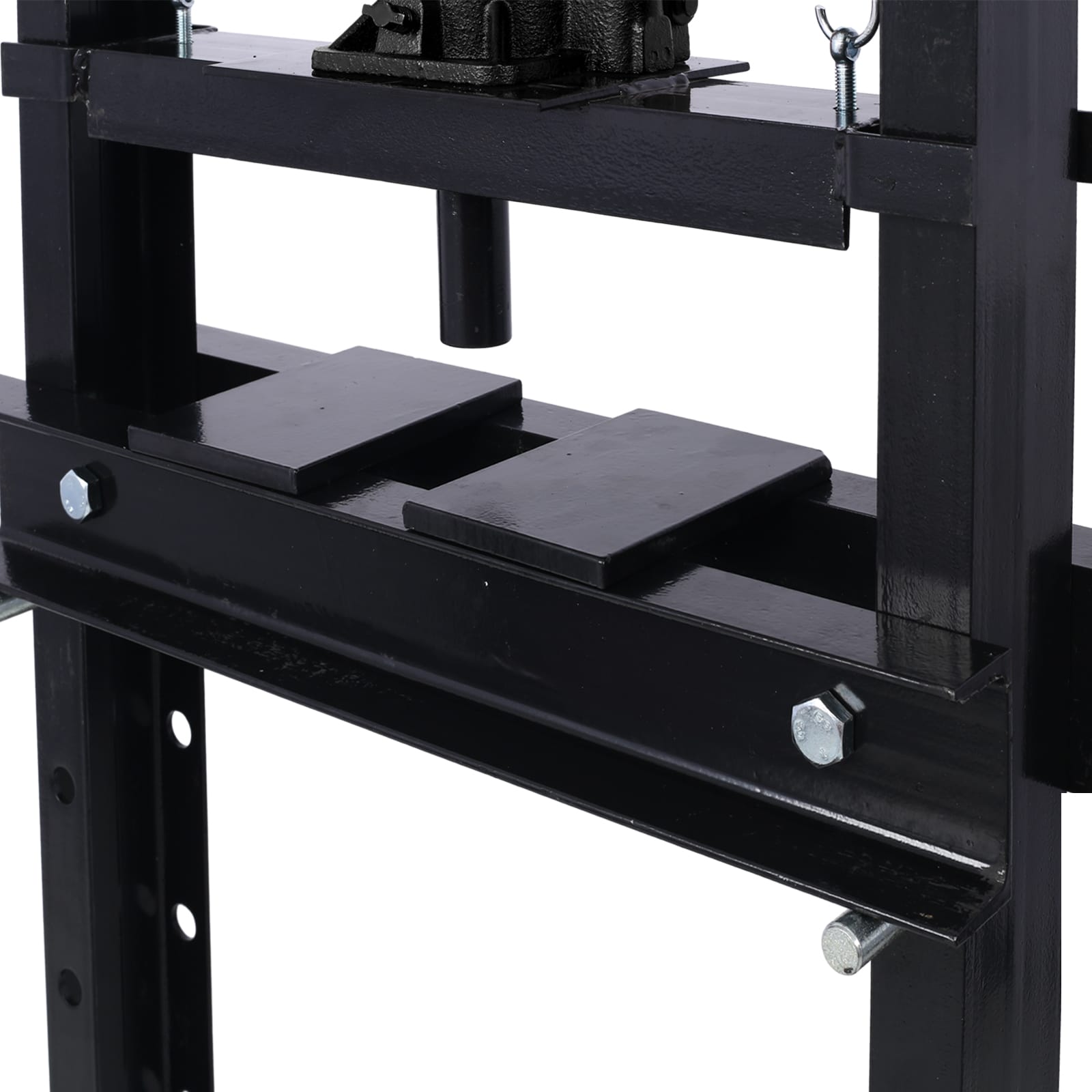 Prensa Hidráulica de Montaje en el Piso de 12 toneladas de Capacidad Maocao Hoom con Placas de Presión, Prensa de Piso de Garaje en Forma de H, Altura de Mesa de Trabajo Ajustable, Negro FZ-66968