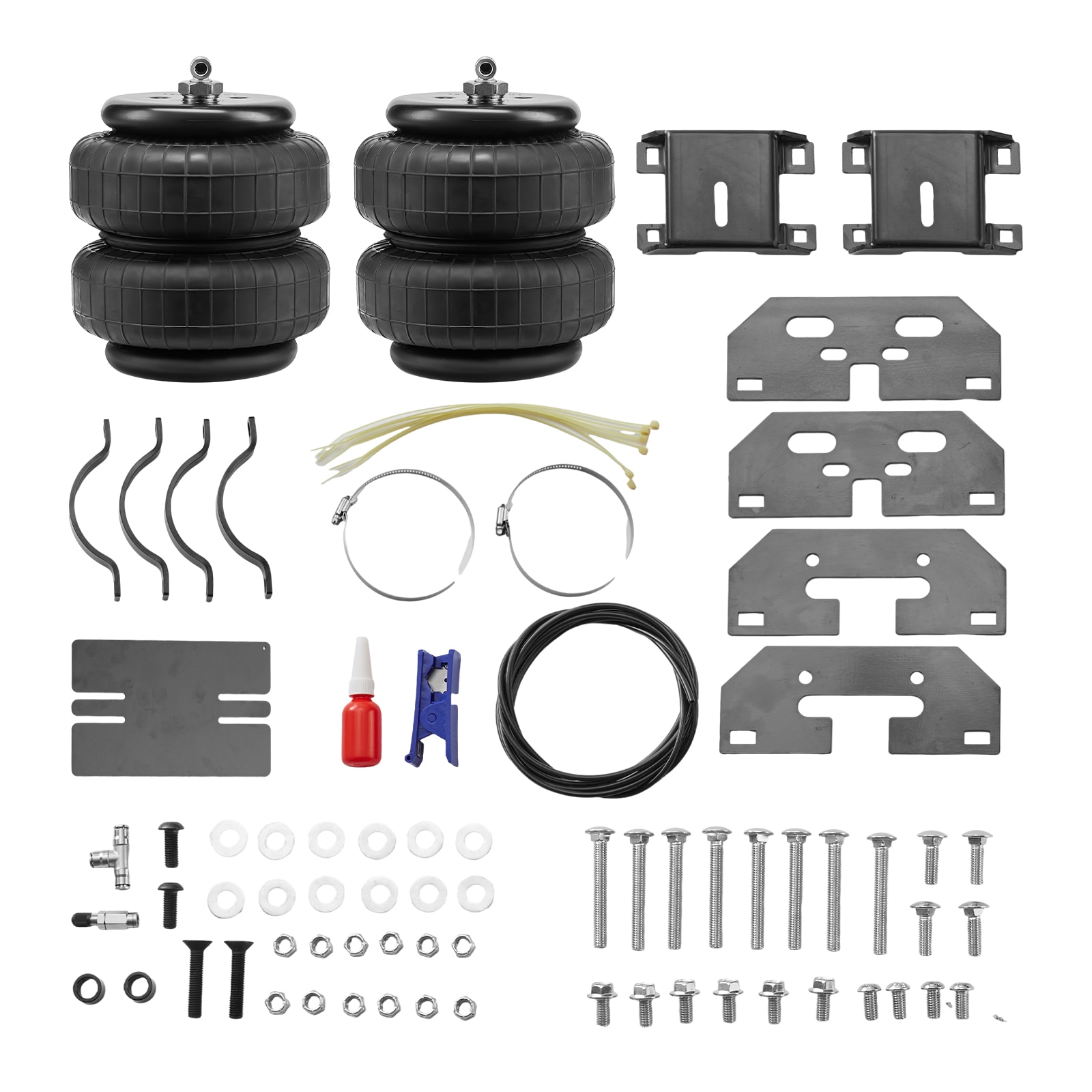 Kit de Suspensión de Bolsas de Aire VEVOR, Kit de Bolsas de Suspensión de Aire Compatible con Dodge Ram 2500 4WD 2003-2013, Dodge Ram 3500 4WD 2003-2018, Capacidad de Carga de 5000 lbs, Presión de 5 a 100 PSI