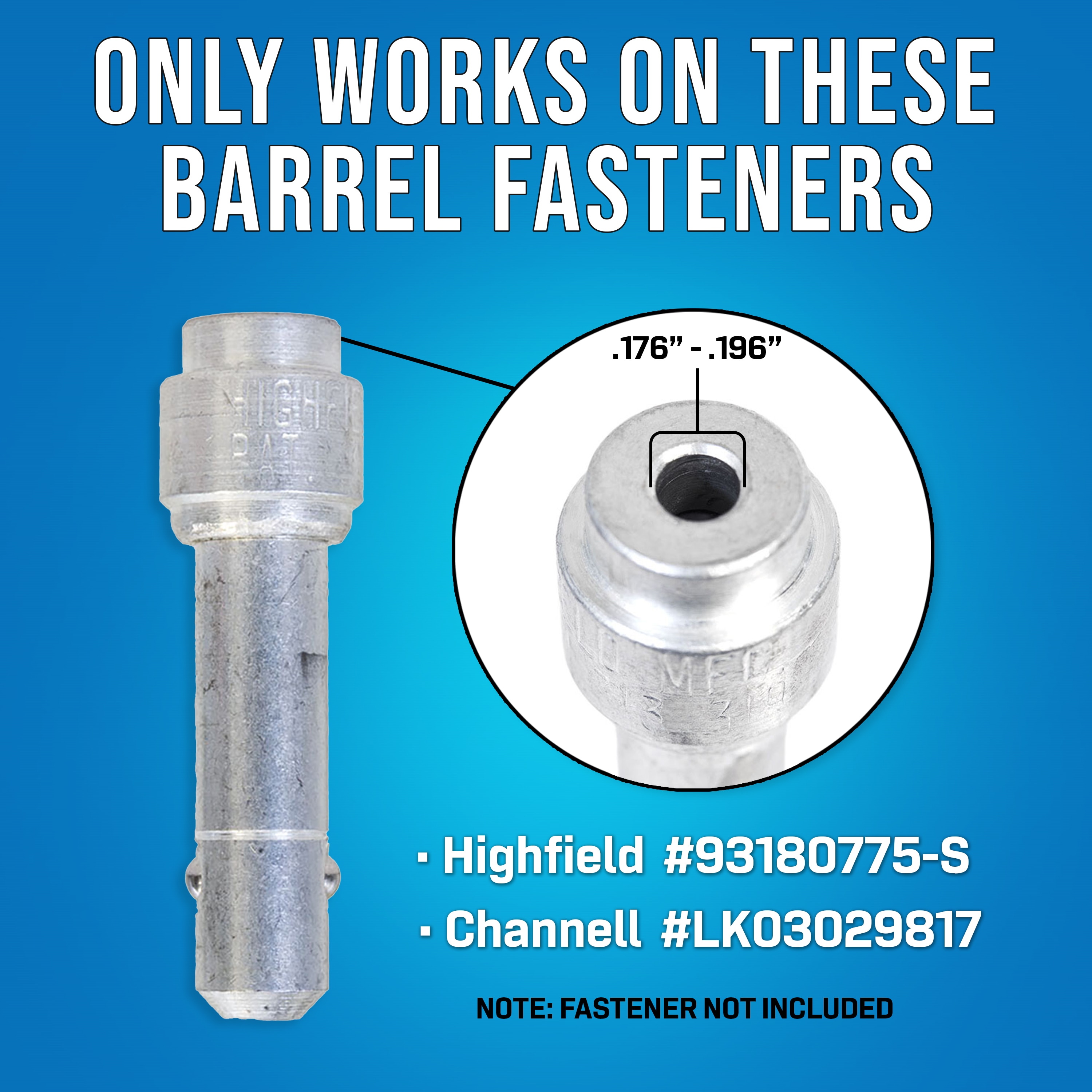 Kit de herramientas para terminales de Jonard Tools para el Canal LK03029817 y los sujetadores rápidos de barril CATV Highfield 93180775-S, acero de alto carbono, azul TTB-6