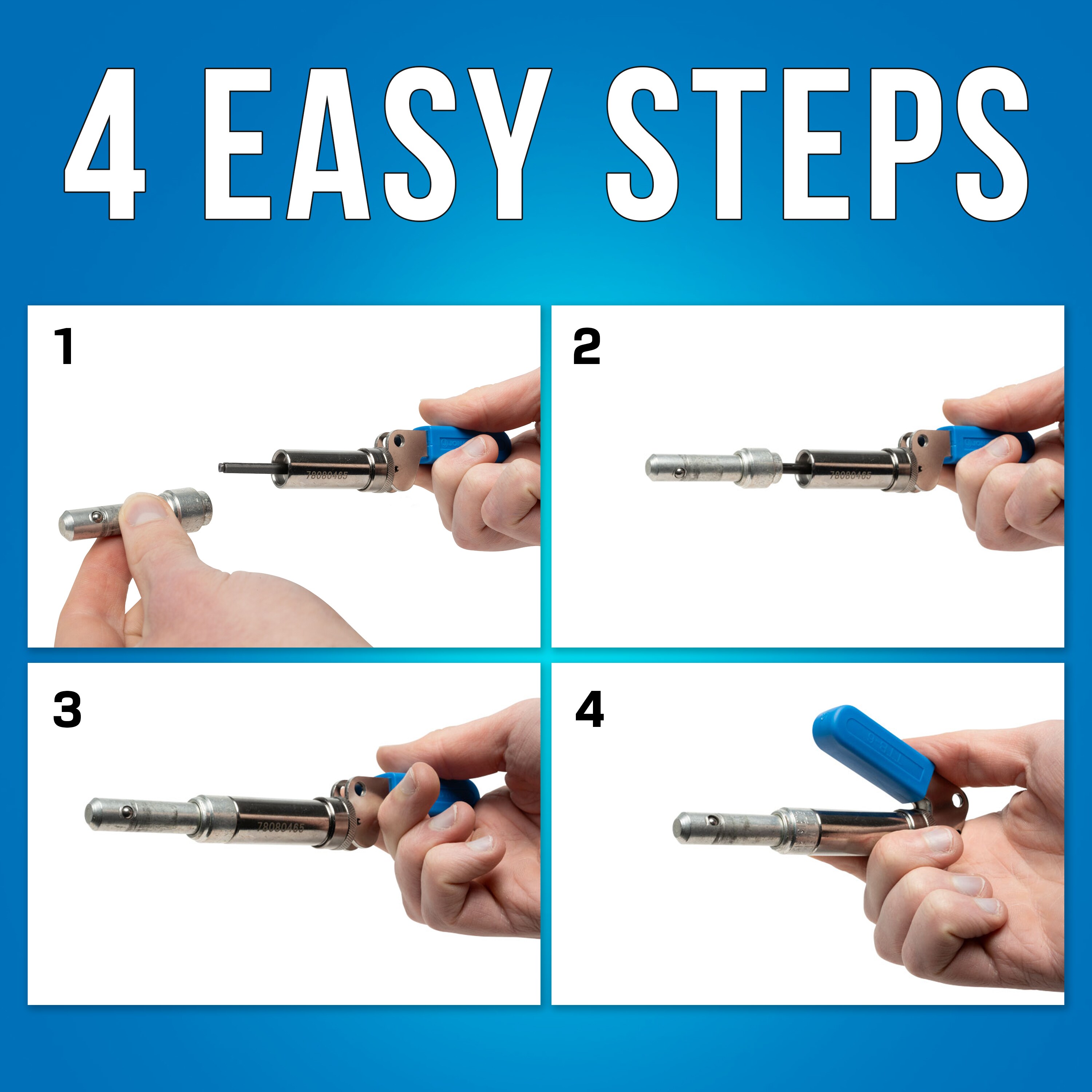 Kit de herramientas para terminales de Jonard Tools para el Canal LK03029817 y los sujetadores rápidos de barril CATV Highfield 93180775-S, acero de alto carbono, azul TTB-6