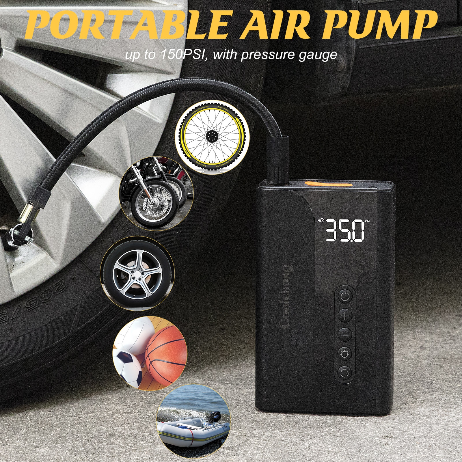 Arrancador de batería portátil de 1000 amperios y 12 voltios para auto con pantalla digital JS23-001