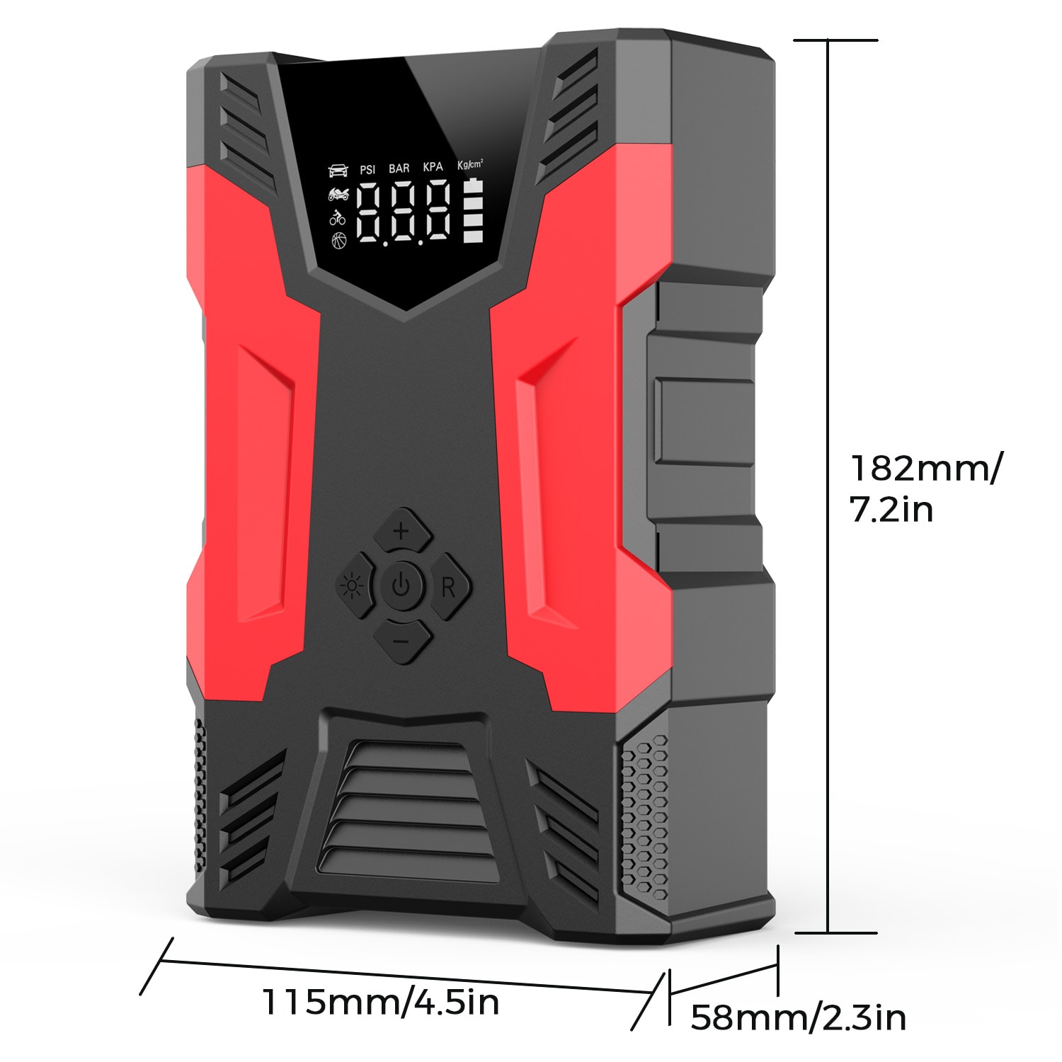 Arrancador Digital con Compresor de Aire 3000 Amperios y 14.8 Voltios - Arrancador Portátil de Batería para Coche con Pantalla Digital A23