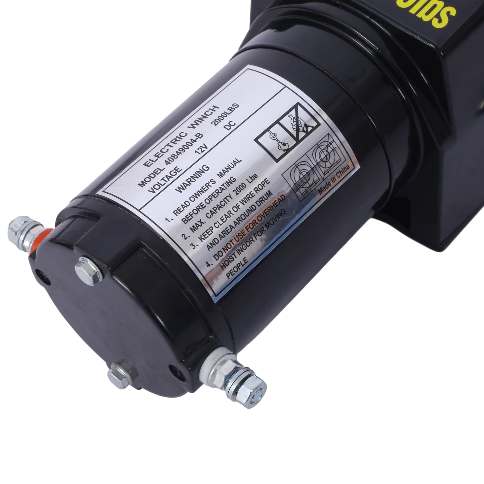 Malacate Eléctrico 12v 2000lb para ATV/UTV Siavonce Resistente al Agua con Cable de Acero, ideal para remolque de ATV UTV fuera de carretera.