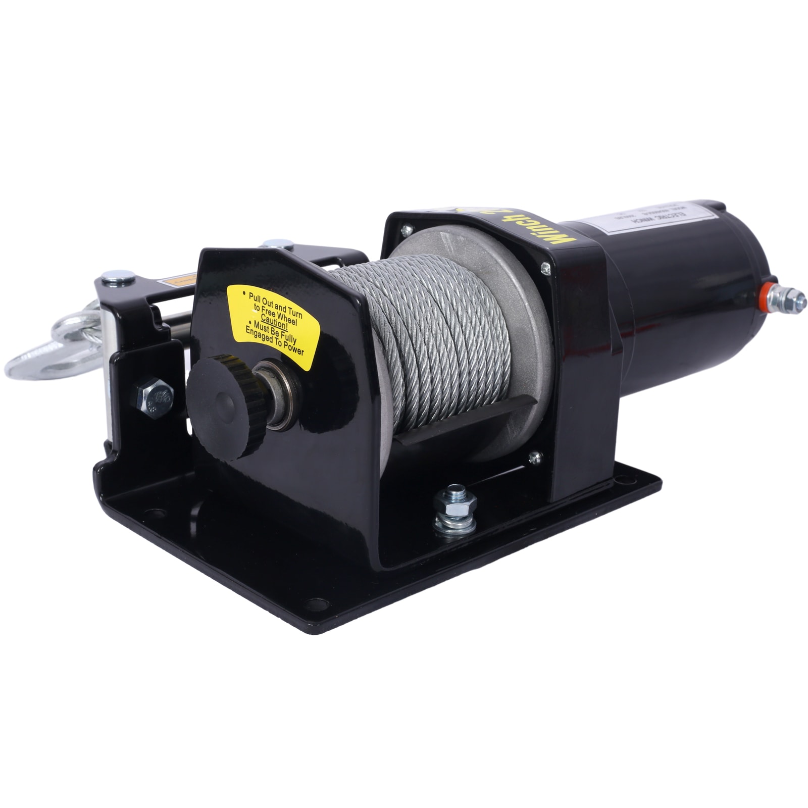 Malacate Eléctrico 12v 2000lb para ATV/UTV Siavonce Resistente al Agua con Cable de Acero, ideal para remolque de ATV UTV fuera de carretera.