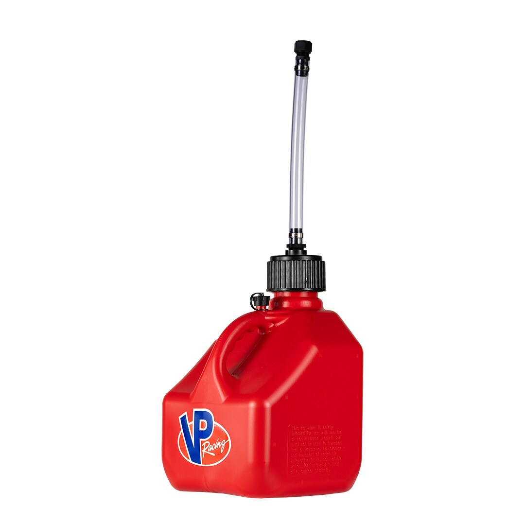 Contenedor utilitario con manguera de lujo de 3 galones VP Racing Fuels Rojo para deportes de motor 4163-CA