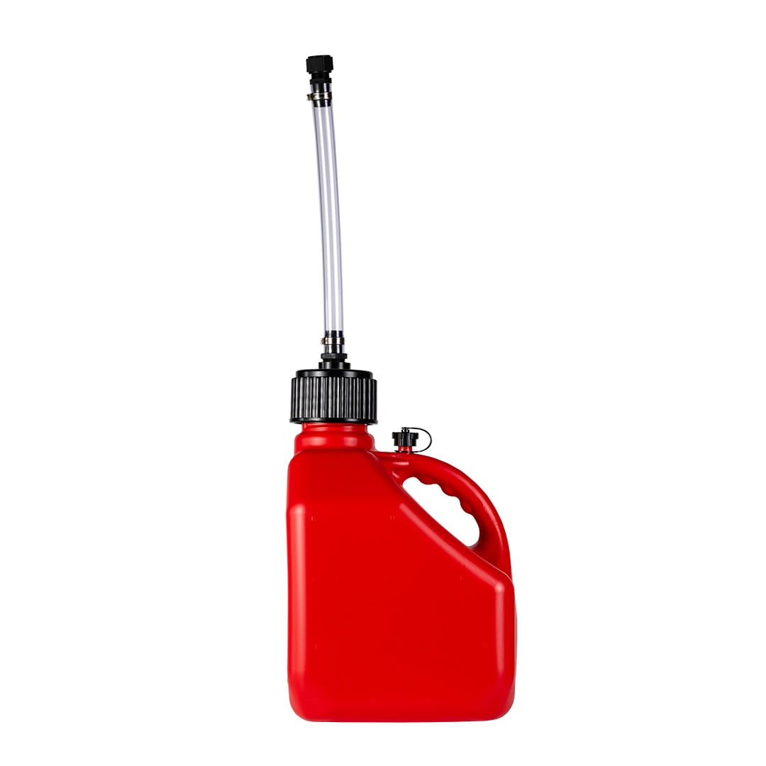 Contenedor utilitario con manguera de lujo de 3 galones VP Racing Fuels Rojo para deportes de motor 4163-CA