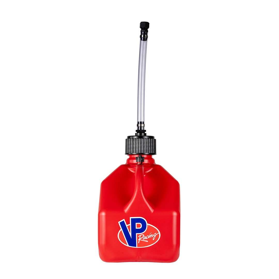 Contenedor utilitario con manguera de lujo de 3 galones VP Racing Fuels Rojo para deportes de motor 4163-CA