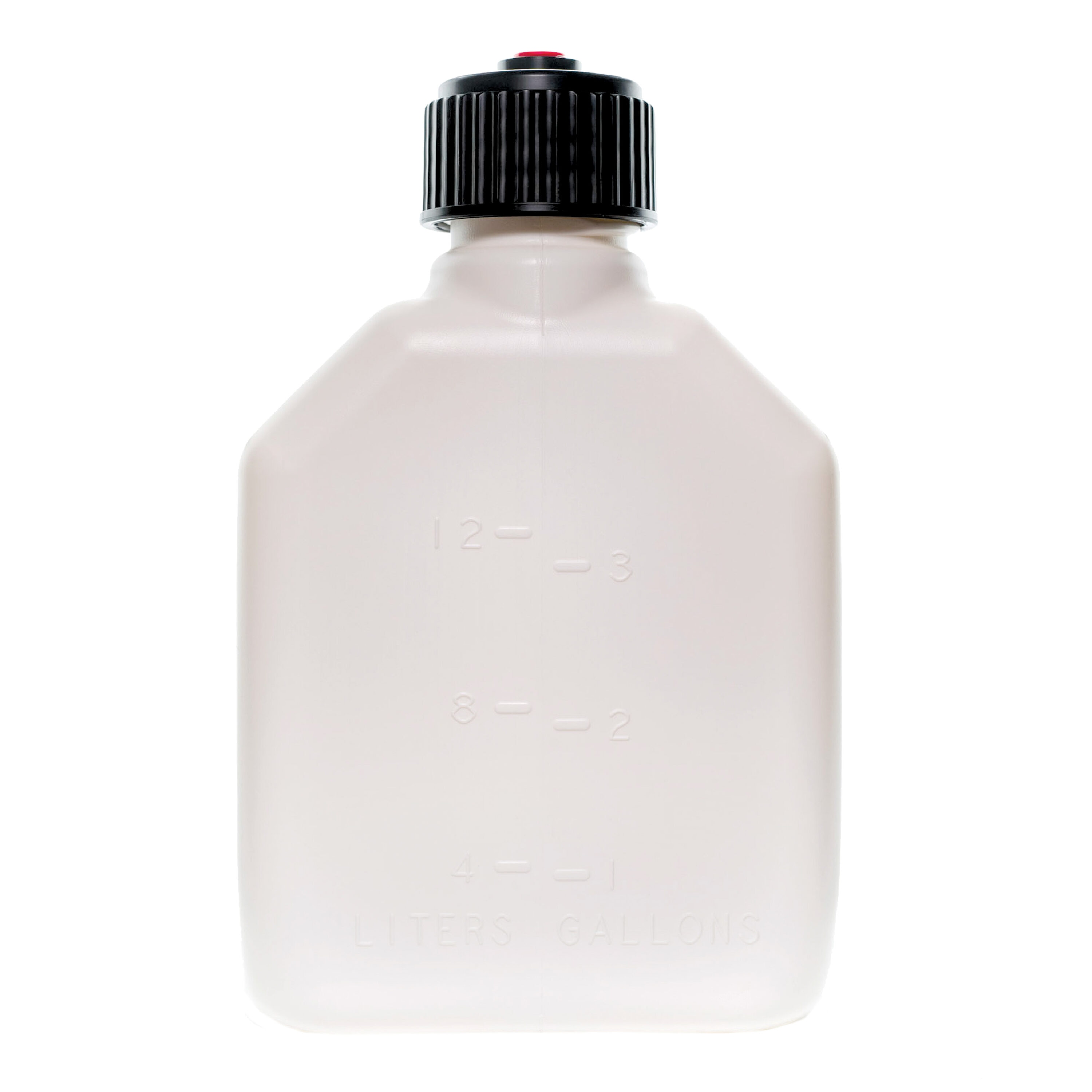 Bidón utilitario de 3 galones en blanco de VP Racing Fuels con manguera de lujo 4173-CA