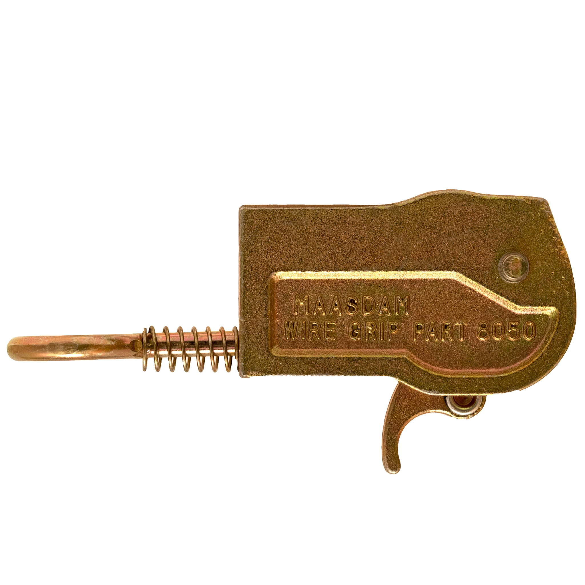 Sacabocados de alambre de púas resistente MAASDAM, longitud de 7.25 pulgadas, construcción de metal, acabado en bronce, acción de leva para un cierre seguro 8050-10