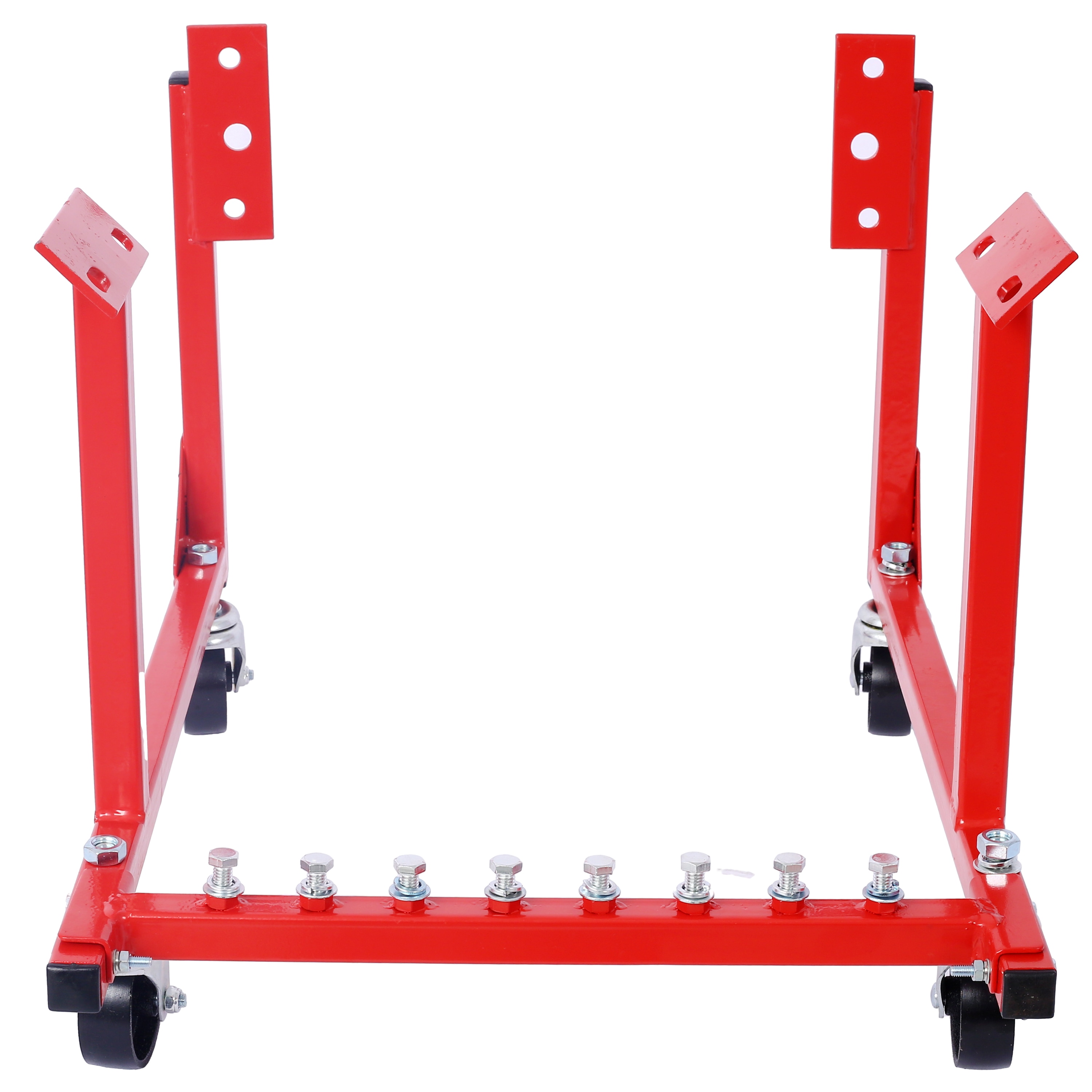 Base de motor Kahomvis con ruedas para motores Chevrolet de bloque pequeño y bloque grande, recubrimiento de polvo, construcción de acero resistente de 3 pulgadas, capacidad de 1000 libras, hardware de almacenamiento incluido, ensamblaje fácil GH-QP214-335.