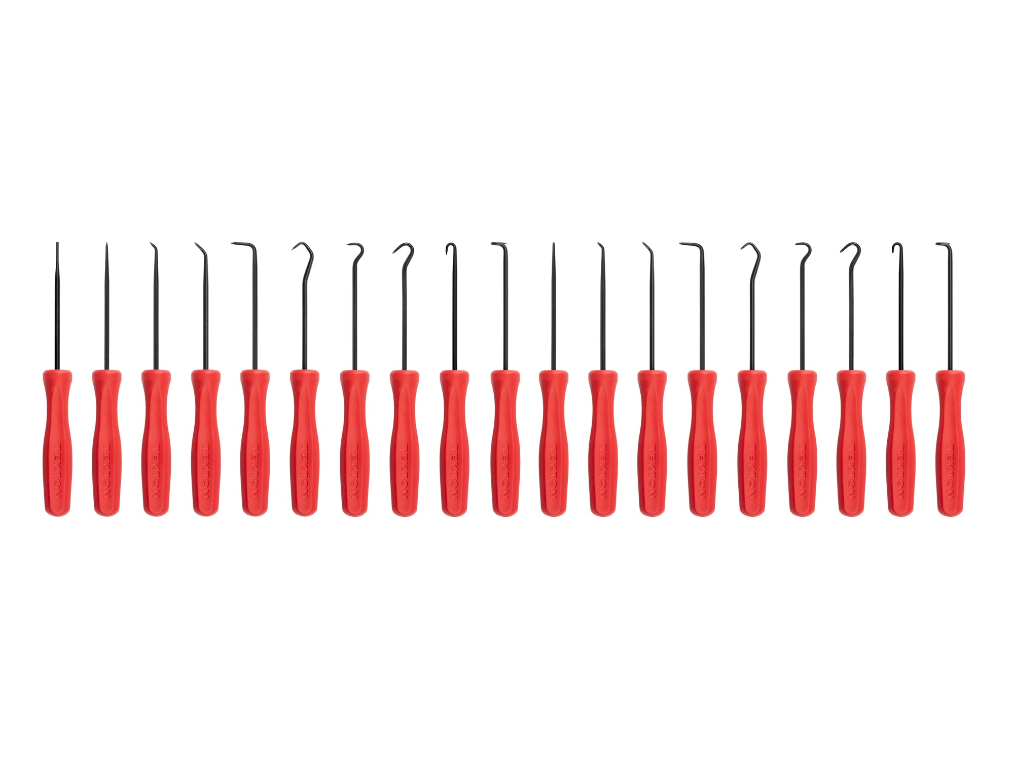 Set de Ganchos y Puntas Automotrices TEKTON de 19 Piezas (10 puntas afiladas y 9 puntas roma) PNH90002