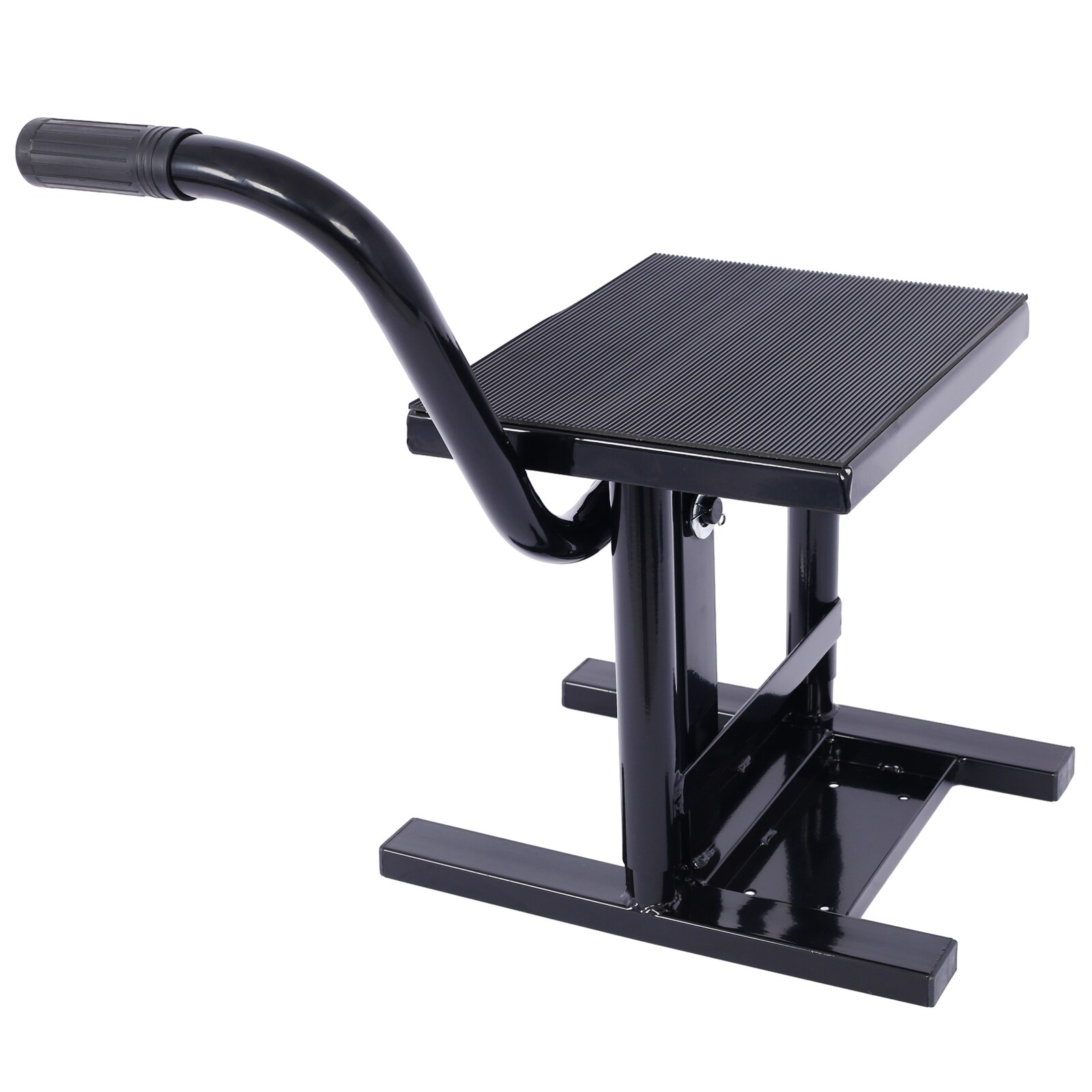 Elevador de motocicletas y soportes para motocicleta de tierra Kahomvis, soporte de gato de elevación de acero con altura ajustable de 11-16.5 pulgadas y capacidad de carga de 330 libras. Resistente y duradero en acero negro.