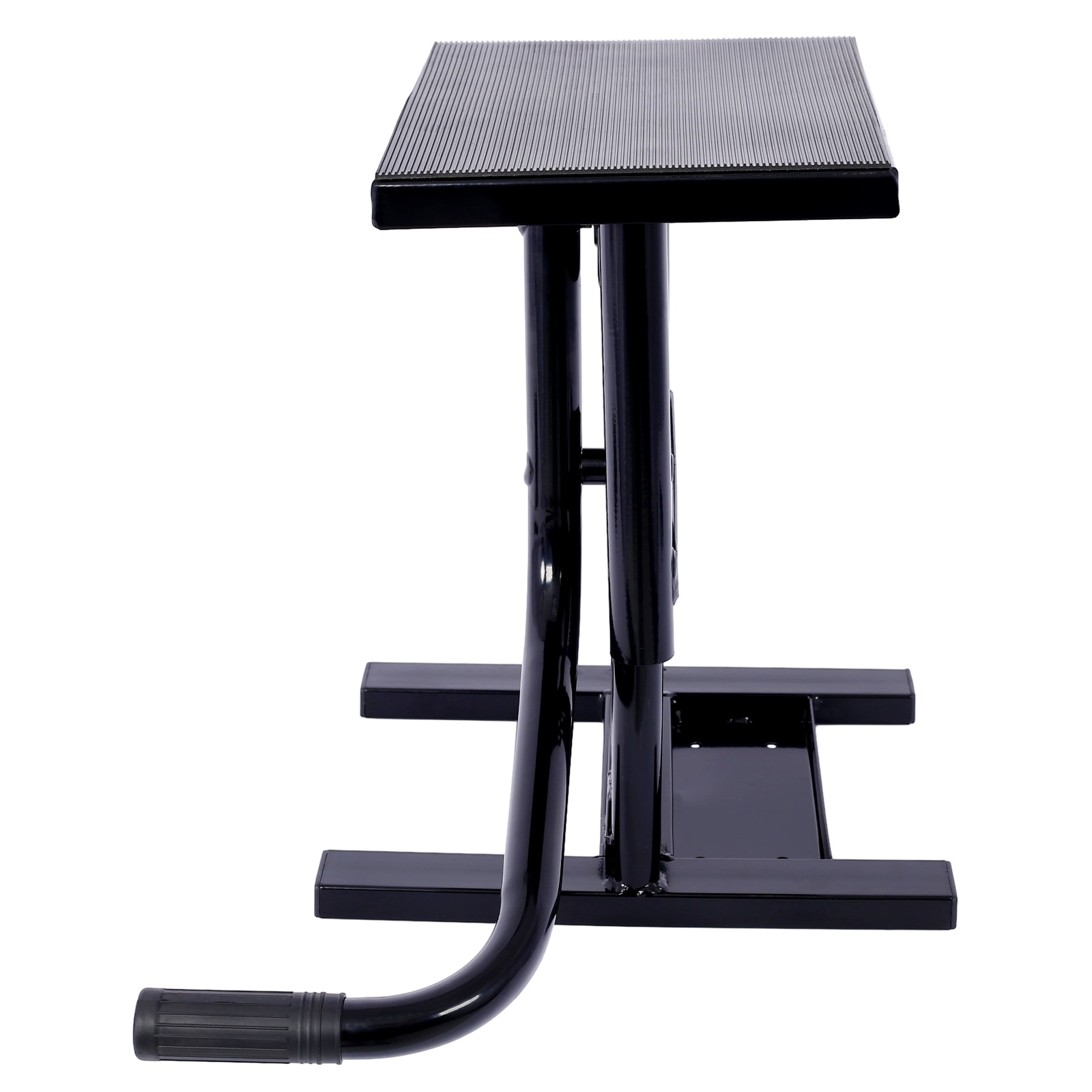Elevador de motocicletas y soportes para motocicleta de tierra Kahomvis, soporte de gato de elevación de acero con altura ajustable de 11-16.5 pulgadas y capacidad de carga de 330 libras. Resistente y duradero en acero negro.