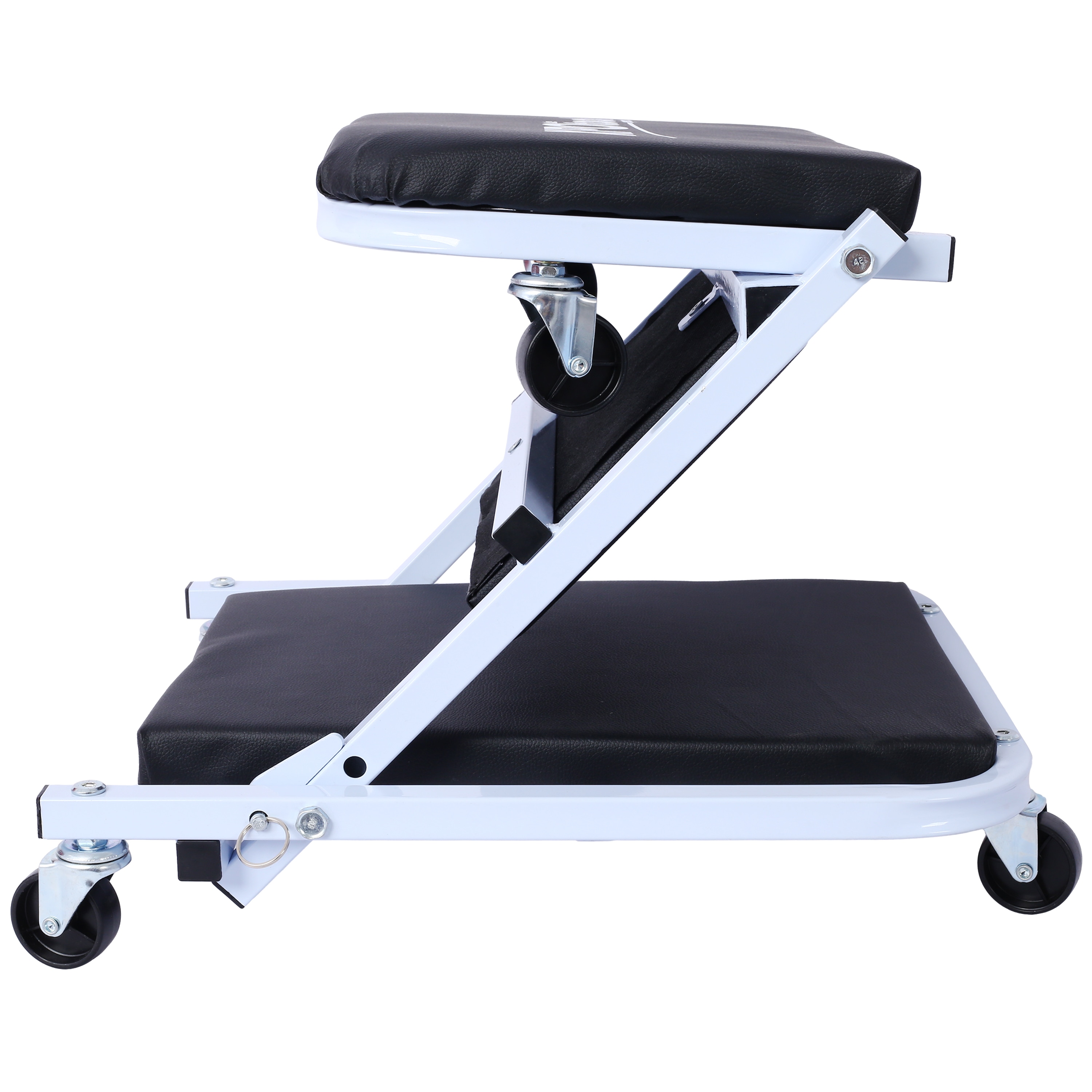 Rodillo mecánico Kahomvis, regalo para el garaje, asiento Z de rodillo mecánico de 36 pulgadas, regalos 2 en 1 para mecánicos, capacidad de 300 libras, rodillo de perfil bajo con 6 ruedas en el garaje/tienda para regalo del Día del Padre, negro GH-QP214-606.