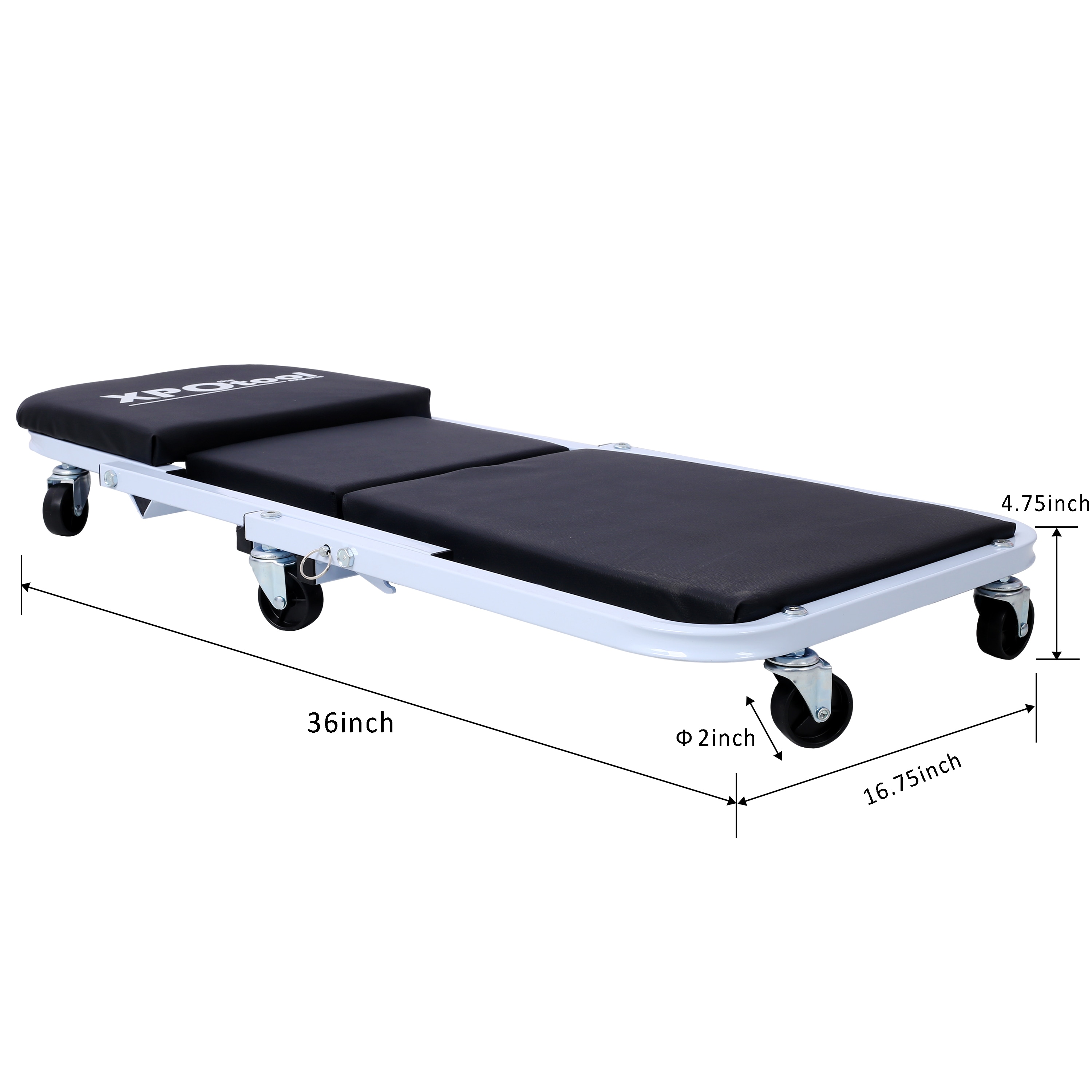 Rodillo mecánico Kahomvis, regalo para el garaje, asiento Z de rodillo mecánico de 36 pulgadas, regalos 2 en 1 para mecánicos, capacidad de 300 libras, rodillo de perfil bajo con 6 ruedas en el garaje/tienda para regalo del Día del Padre, negro GH-QP214-606.