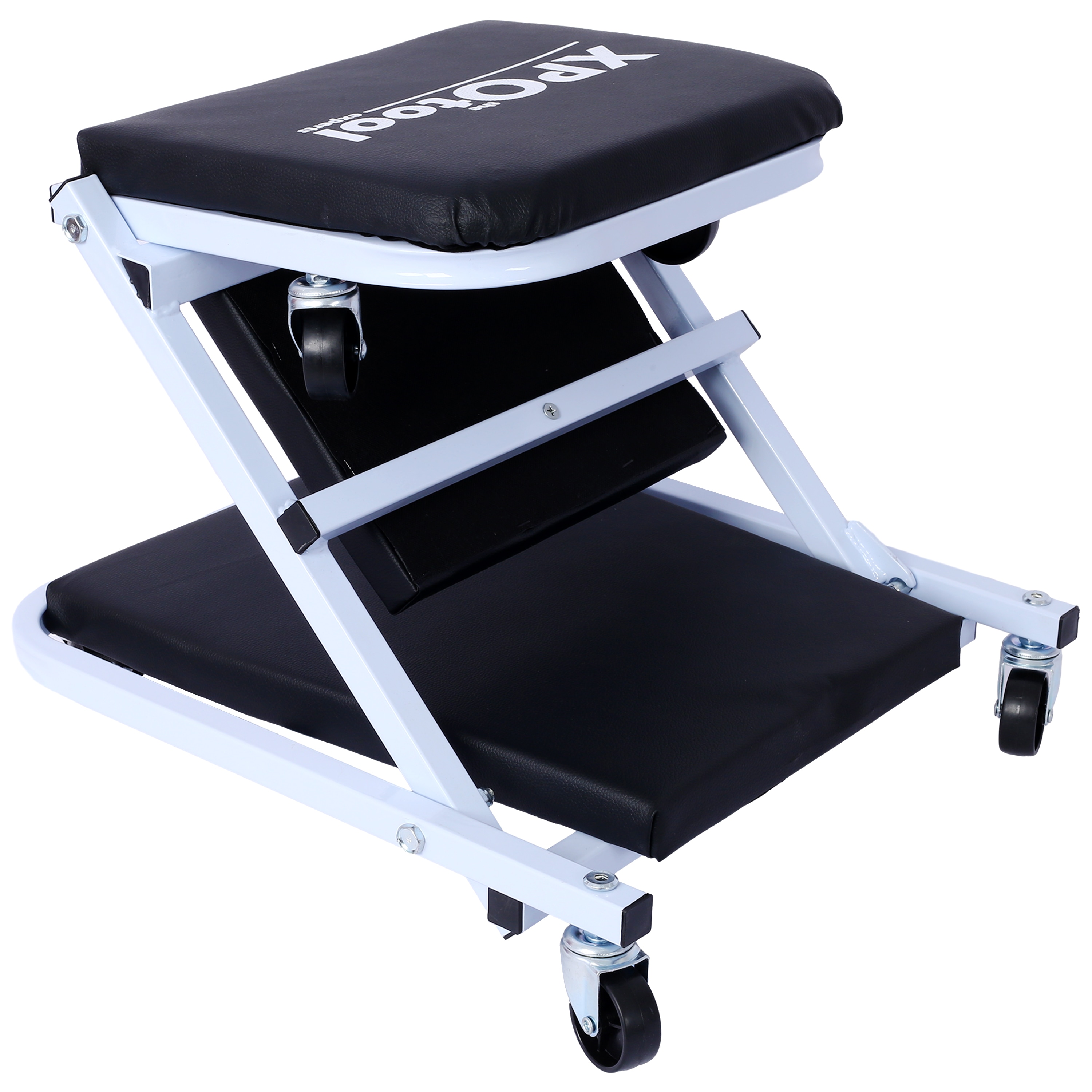 Rodillo mecánico Kahomvis, regalo para el garaje, asiento Z de rodillo mecánico de 36 pulgadas, regalos 2 en 1 para mecánicos, capacidad de 300 libras, rodillo de perfil bajo con 6 ruedas en el garaje/tienda para regalo del Día del Padre, negro GH-QP214-606.