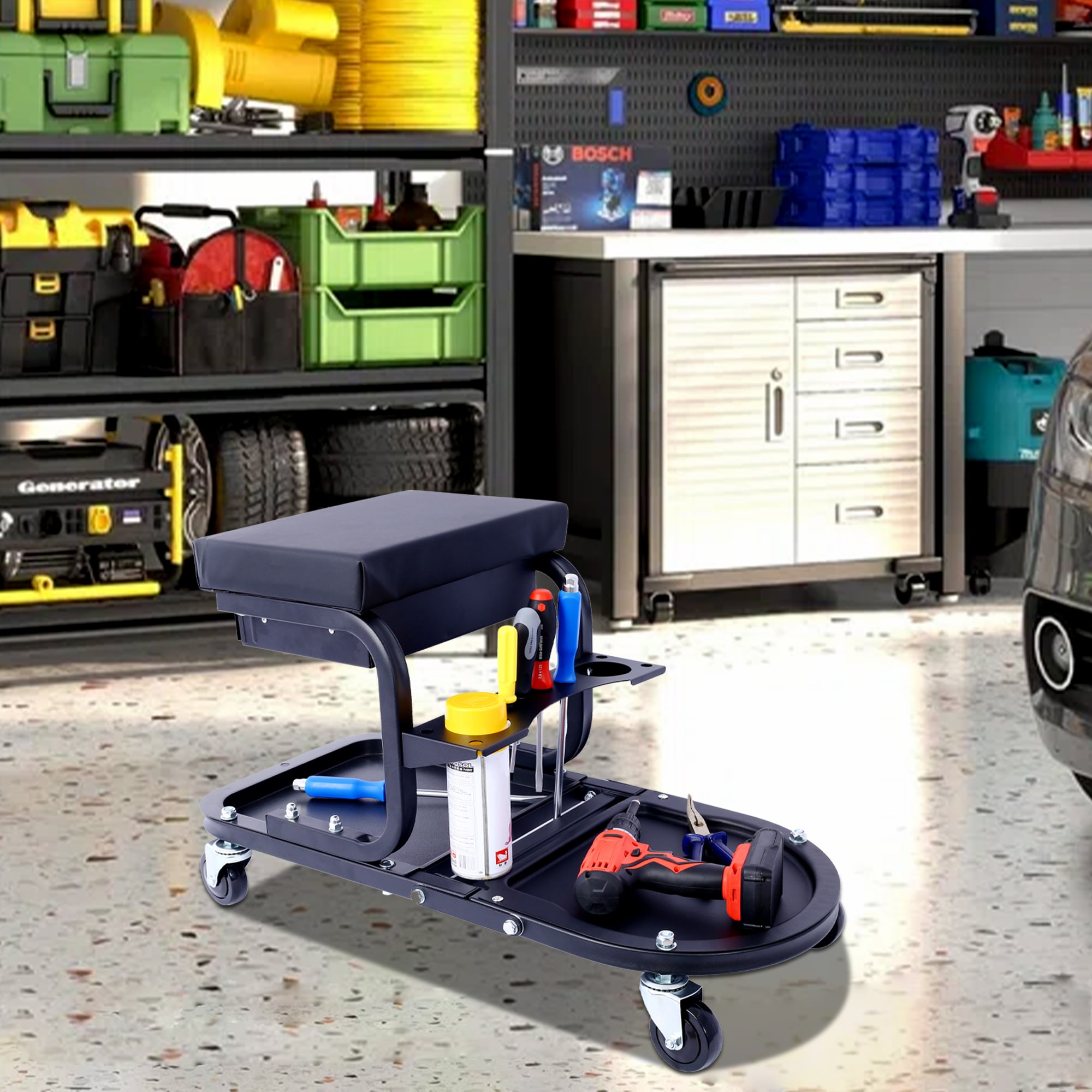 Carrito de Detallado y Utilidad Kahomvis Ultimate (Para Autos, Camionetas, SUVs, Remolques, Casa, Jardín, Garaje y Más) GH-QP214-42