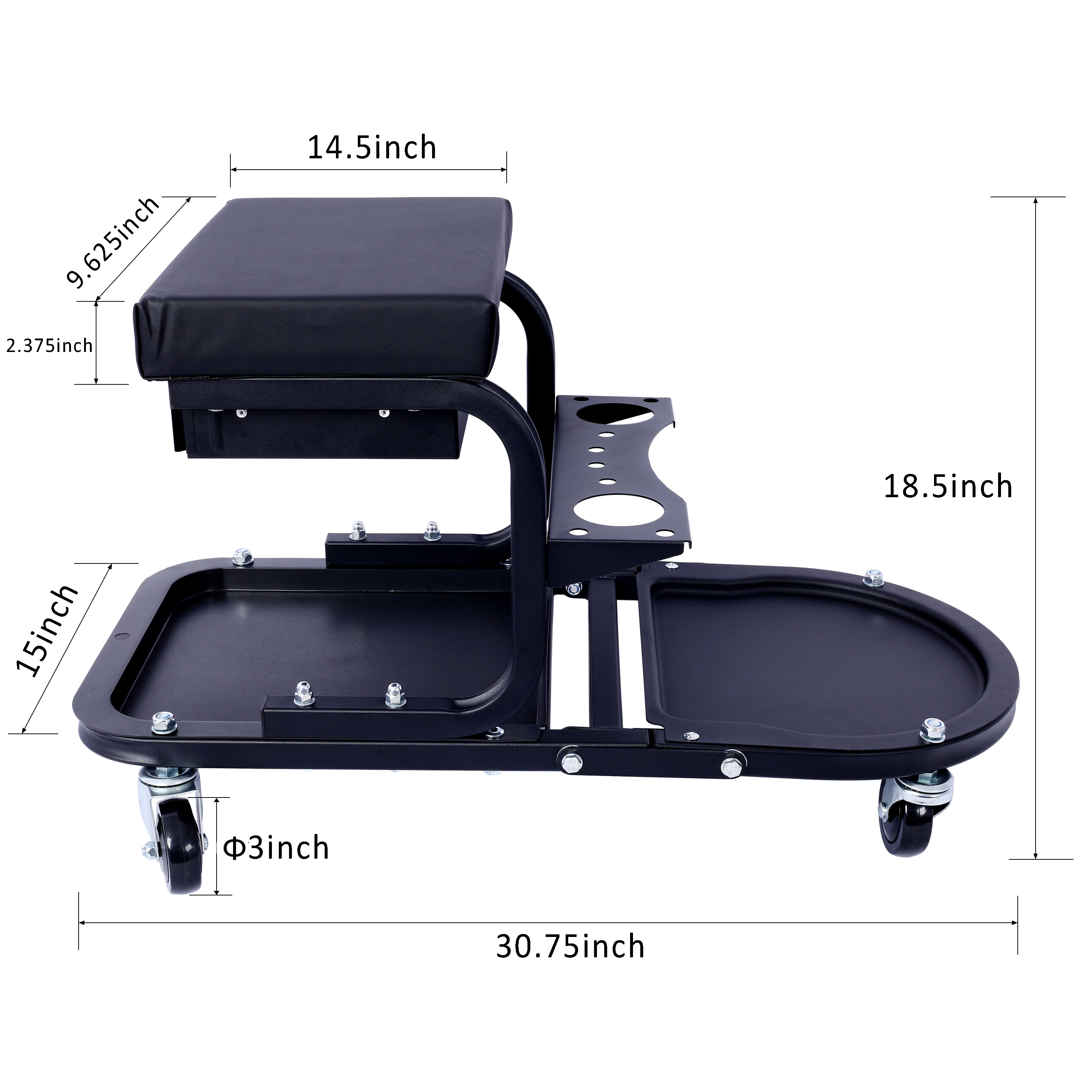 Carrito de Detallado y Utilidad Kahomvis Ultimate (Para Autos, Camionetas, SUVs, Remolques, Casa, Jardín, Garaje y Más) GH-QP214-42