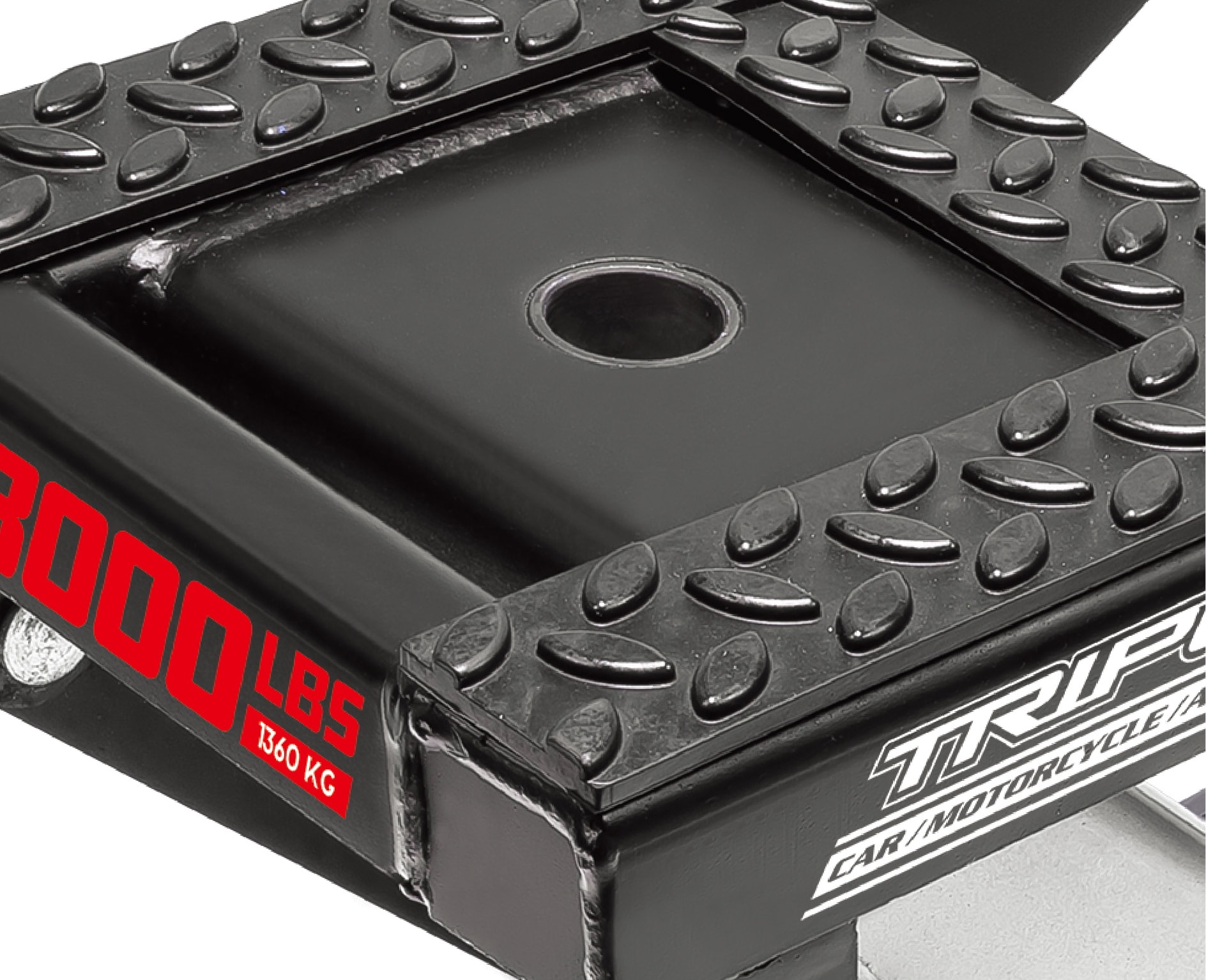 Gato hidráulico de piso de acero Powerbuilt gris de 1.5 toneladas