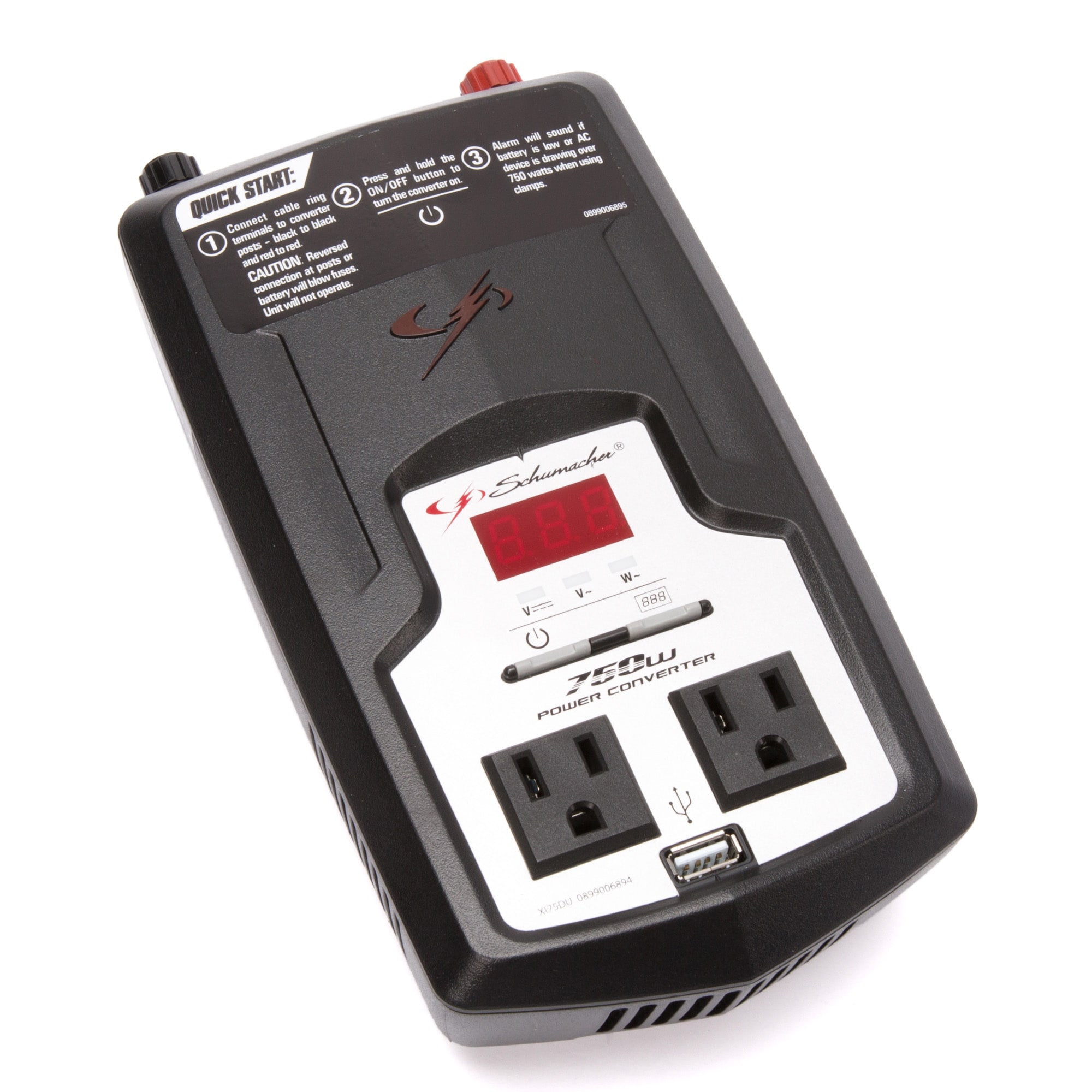 Inversor de corriente de 750 vatios de Schumacher Electric XI75DU