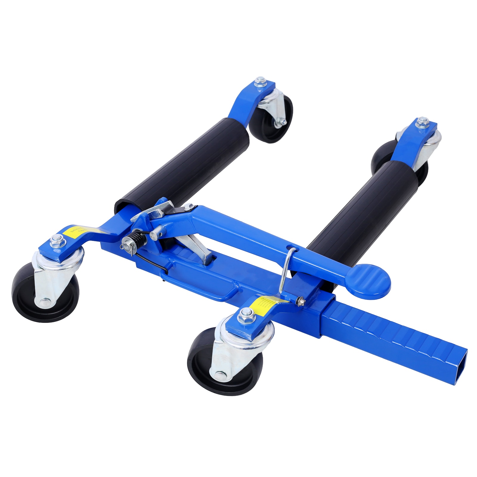 Set de (2) patines para carro Kahomvis, posicionamiento de vehículo hidráulico, gato de llanta hidráulico con pedal ratcheting, capacidad de 1,250 libras, color azul GH-QP214-256.