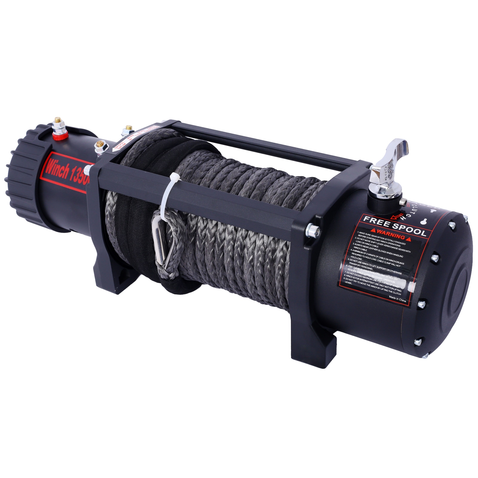 Malacate eléctrico Siavonce- Capac. de carga de 13500 lb- Energía de 12v DC para remolcar camioneta fuera de la carretera con control remoto inalámbrico XH27135