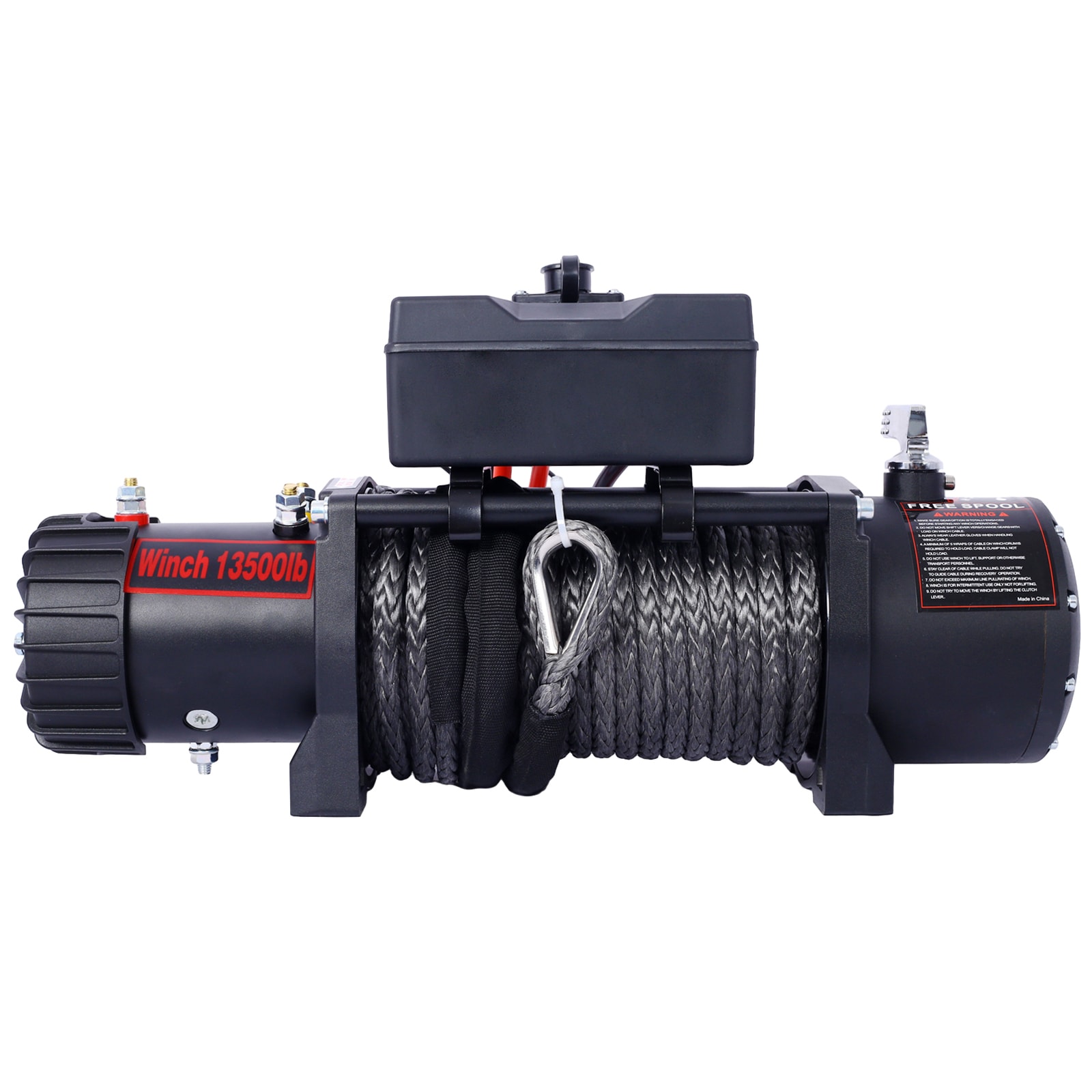 Malacate eléctrico Siavonce- Capac. de carga de 13500 lb- Energía de 12v DC para remolcar camioneta fuera de la carretera con control remoto inalámbrico XH27135