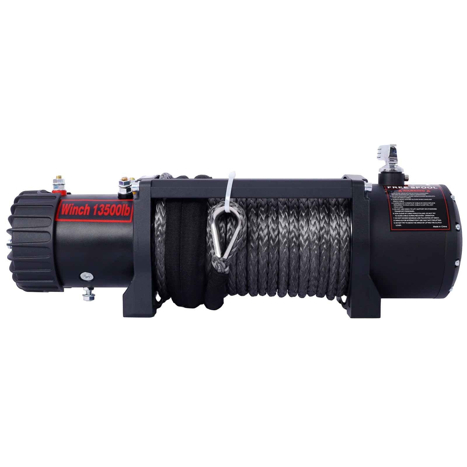 Malacate eléctrico Siavonce- Capac. de carga de 13500 lb- Energía de 12v DC para remolcar camioneta fuera de la carretera con control remoto inalámbrico XH27135