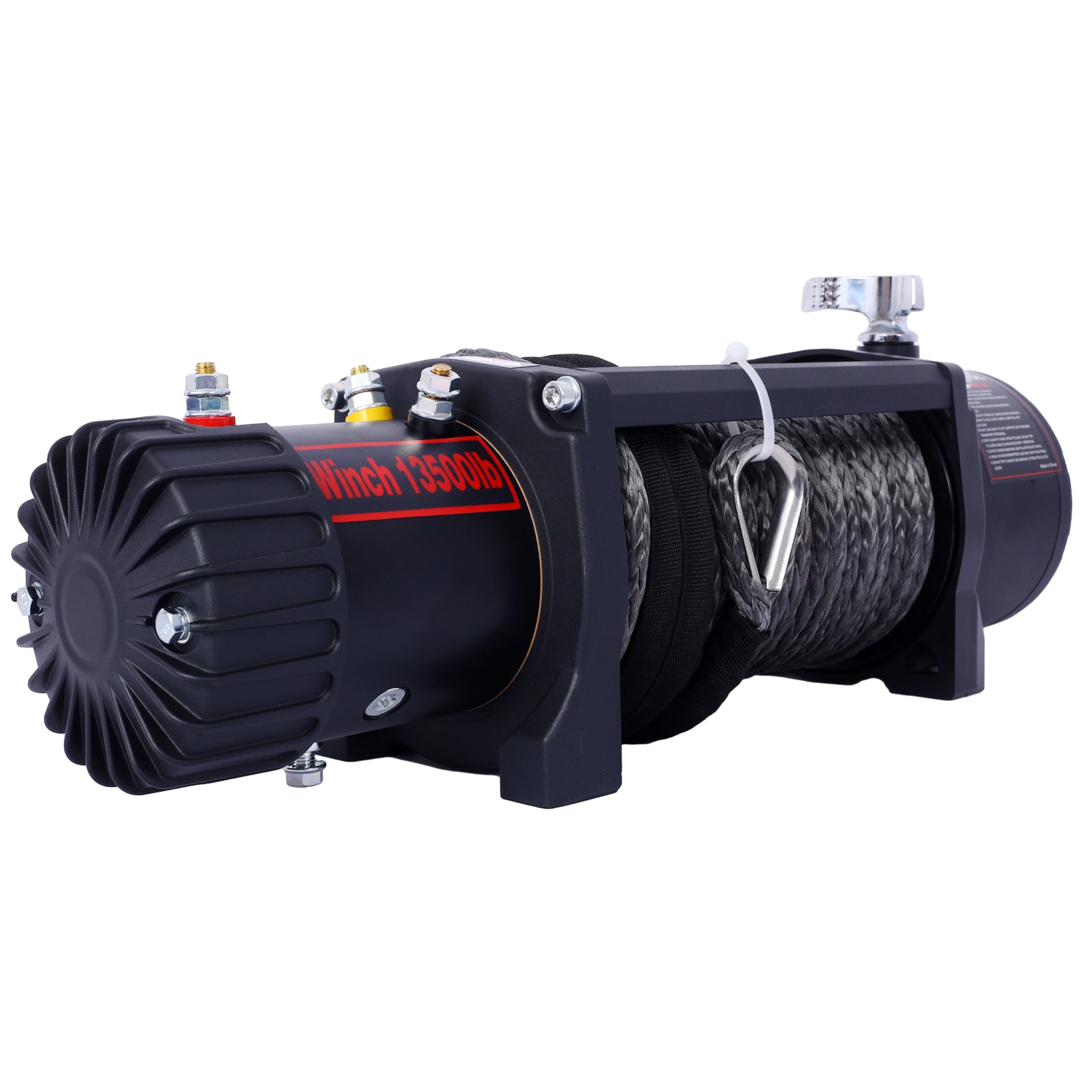 Malacate eléctrico Siavonce- Capac. de carga de 13500 lb- Energía de 12v DC para remolcar camioneta fuera de la carretera con control remoto inalámbrico XH27135