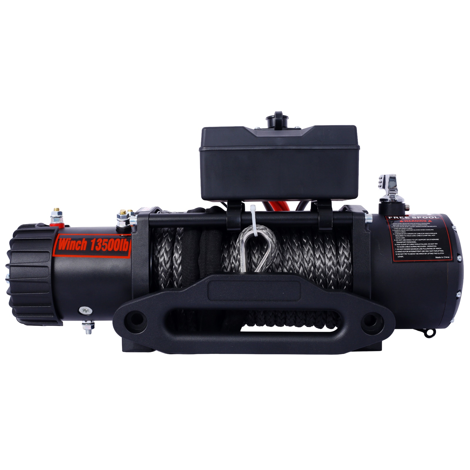 Malacate eléctrico Siavonce- Capac. de carga de 13500 lb- Energía de 12v DC para remolcar camioneta fuera de la carretera con control remoto inalámbrico XH27135
