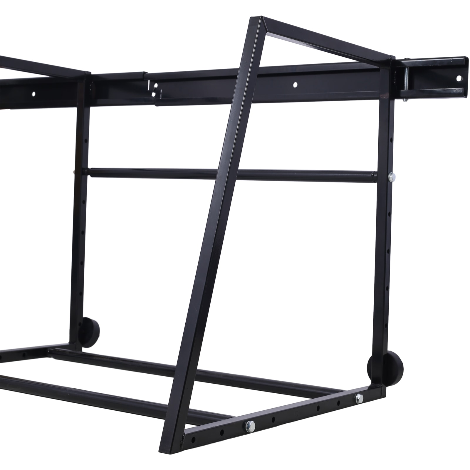 Rack de Almacenamiento Multiuso para Pared de Garage Ajustable de Uso Rudo, Negro