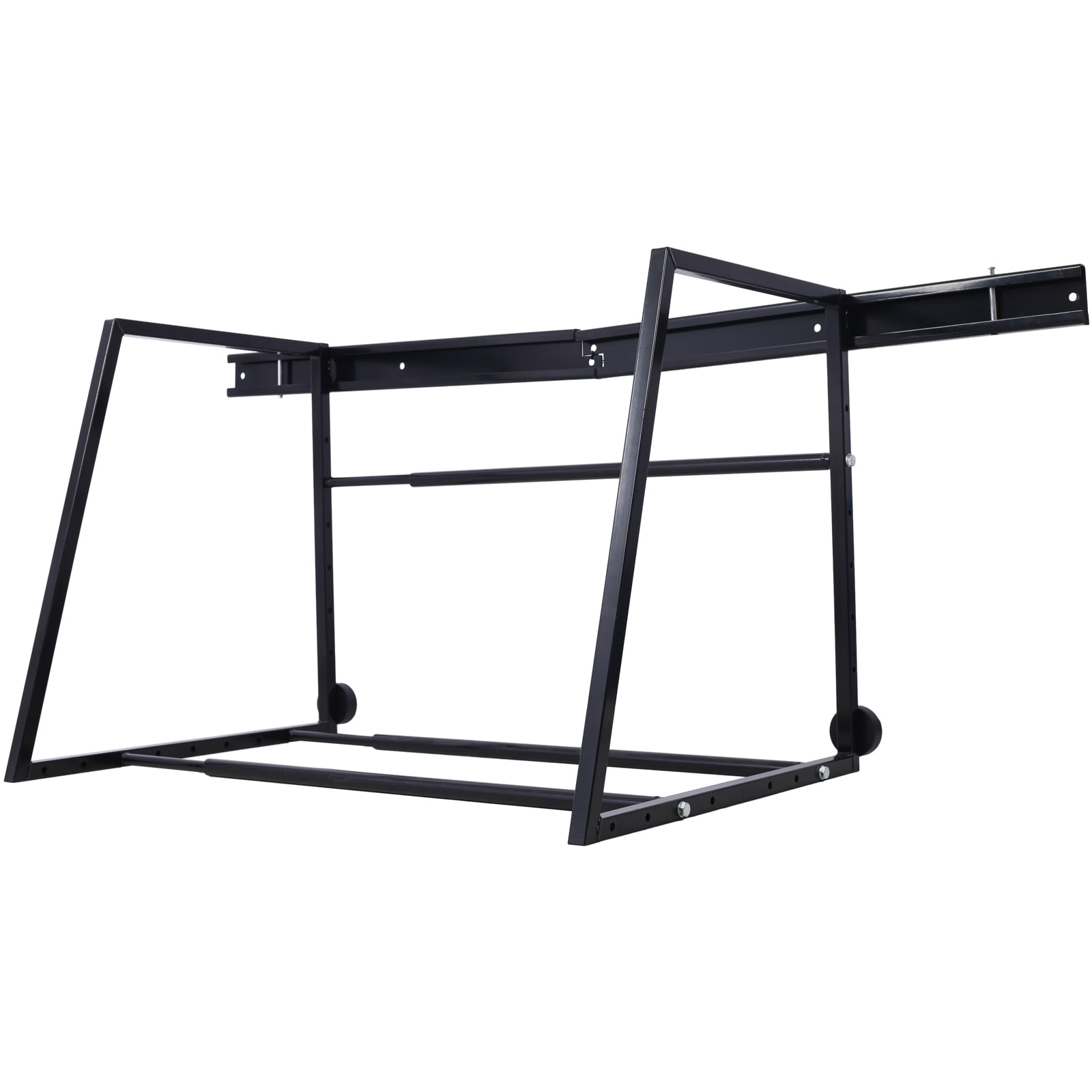 Rack de Almacenamiento Multiuso para Pared de Garage Ajustable de Uso Rudo, Negro
