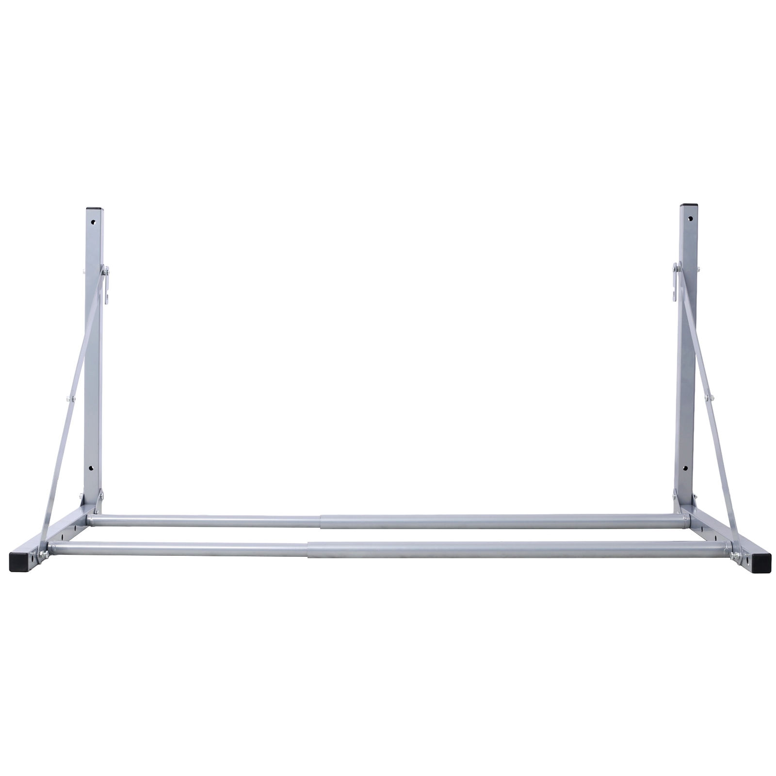 Almacenamiento de llantas plegable montado en pared Kahomvis, de 30.5 a 50.5 pulgadas de ancho, soporta 300 libras, color plateado GH-QP214-730