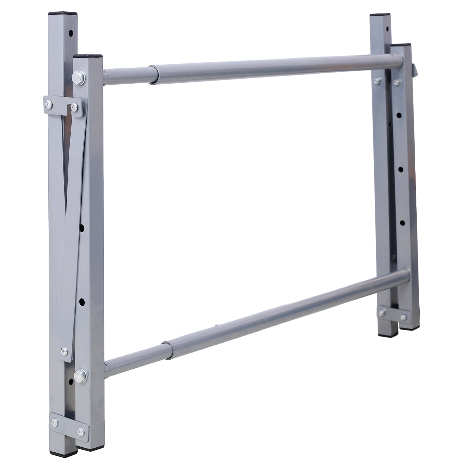 Almacenamiento de llantas plegable montado en pared Kahomvis, de 30.5 a 50.5 pulgadas de ancho, soporta 300 libras, color plateado GH-QP214-730