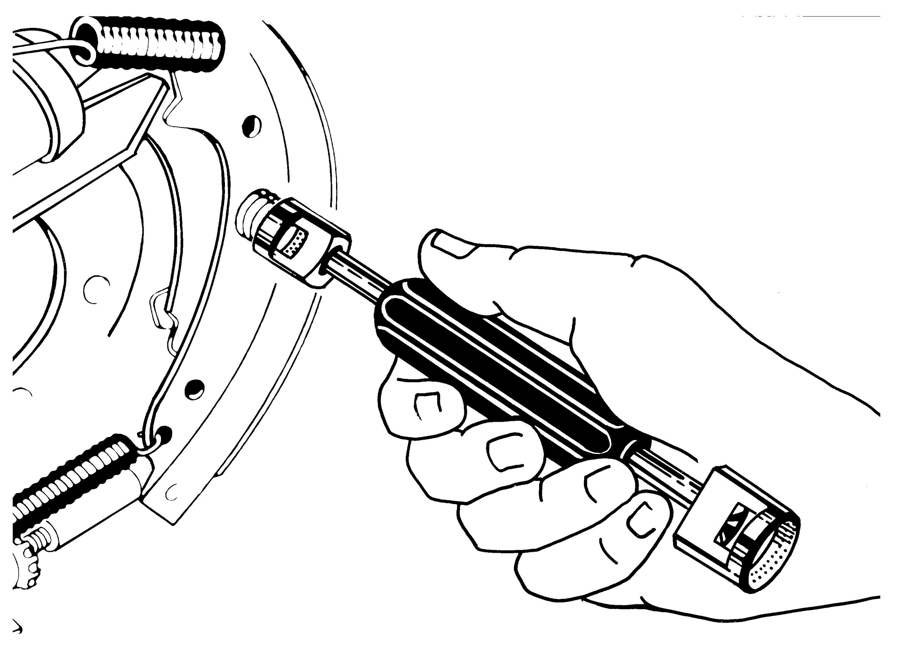 Herramienta roja para resortes retenedores de zapatas de freno de acero GEARWRENCH 2774D