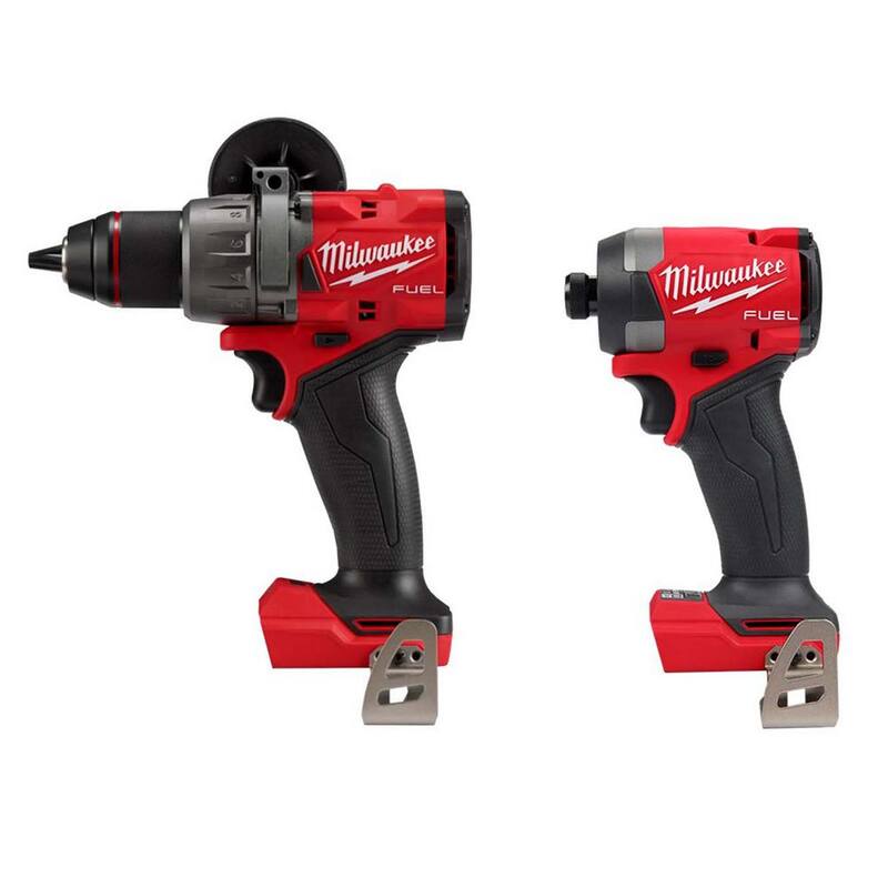 Milwaukee M18 FUEL Taladro/destornillador inalámbrico sin escobillas de iones de litio de 18V 1/2 in con martillo y controlador de impacto de 1/4 in - 2904-20-2953-20