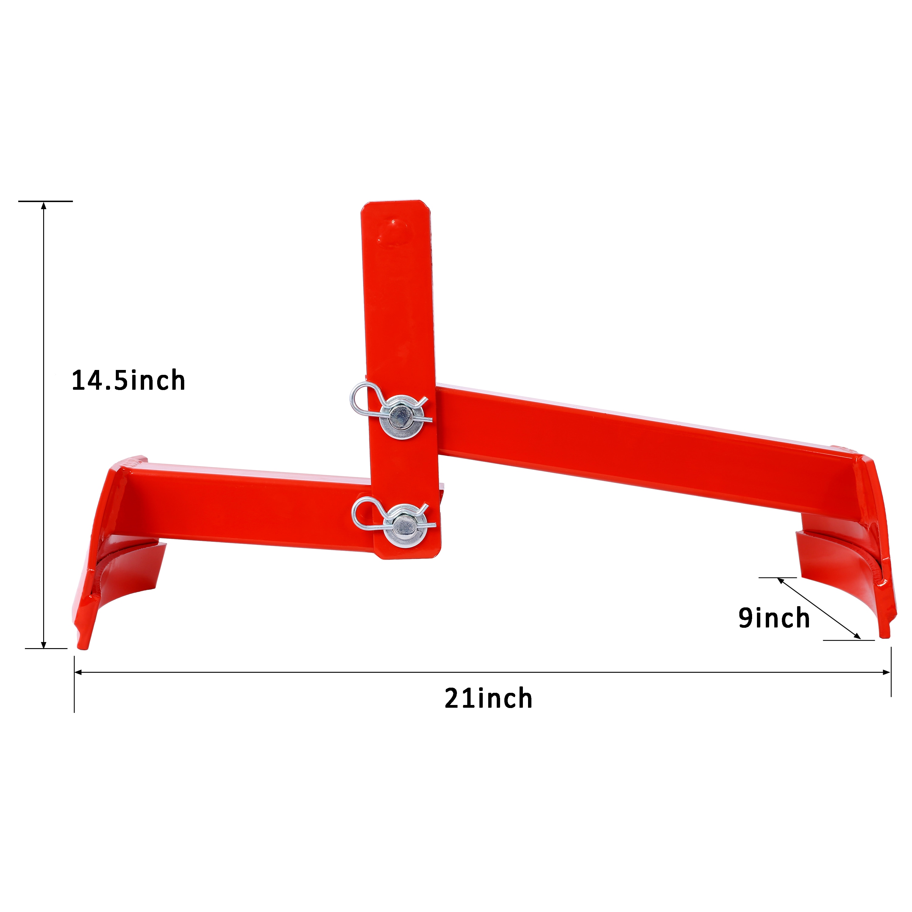 Levantador de tambores de acero Kahomvis - Resistente y confiable para cargas pesadas de hasta 1100 lbs (wll), rojo GH-QP214-665.