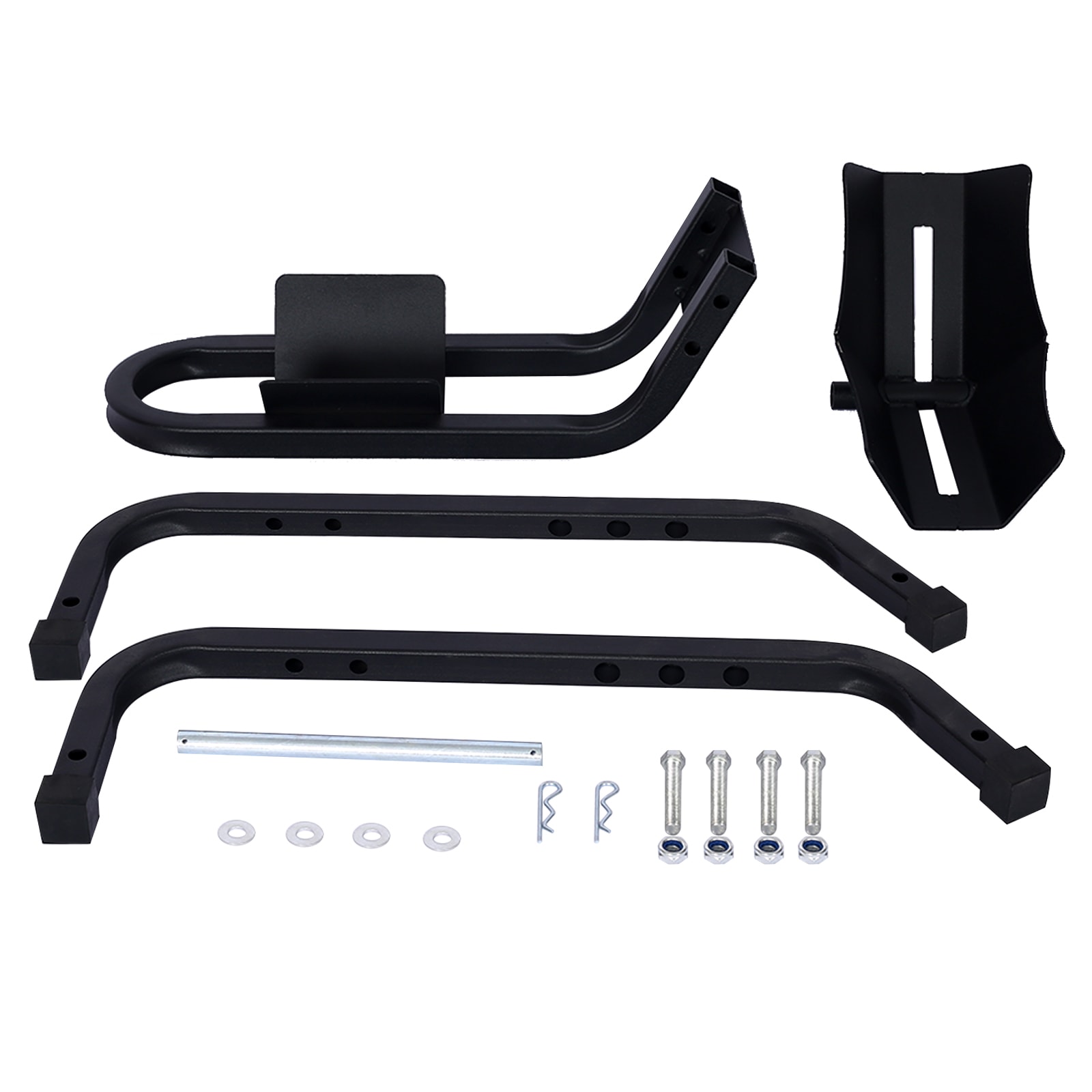 Soporte para llanta delantera de motocicleta Kahomvis, soporte de rueda resistente de 1200 libras, soporte de rueda delantera para motocicleta en color negro para ruedas de 17 a 21 pulgadas, soporte de remolque de acero de alta calidad GH-QP214-560.