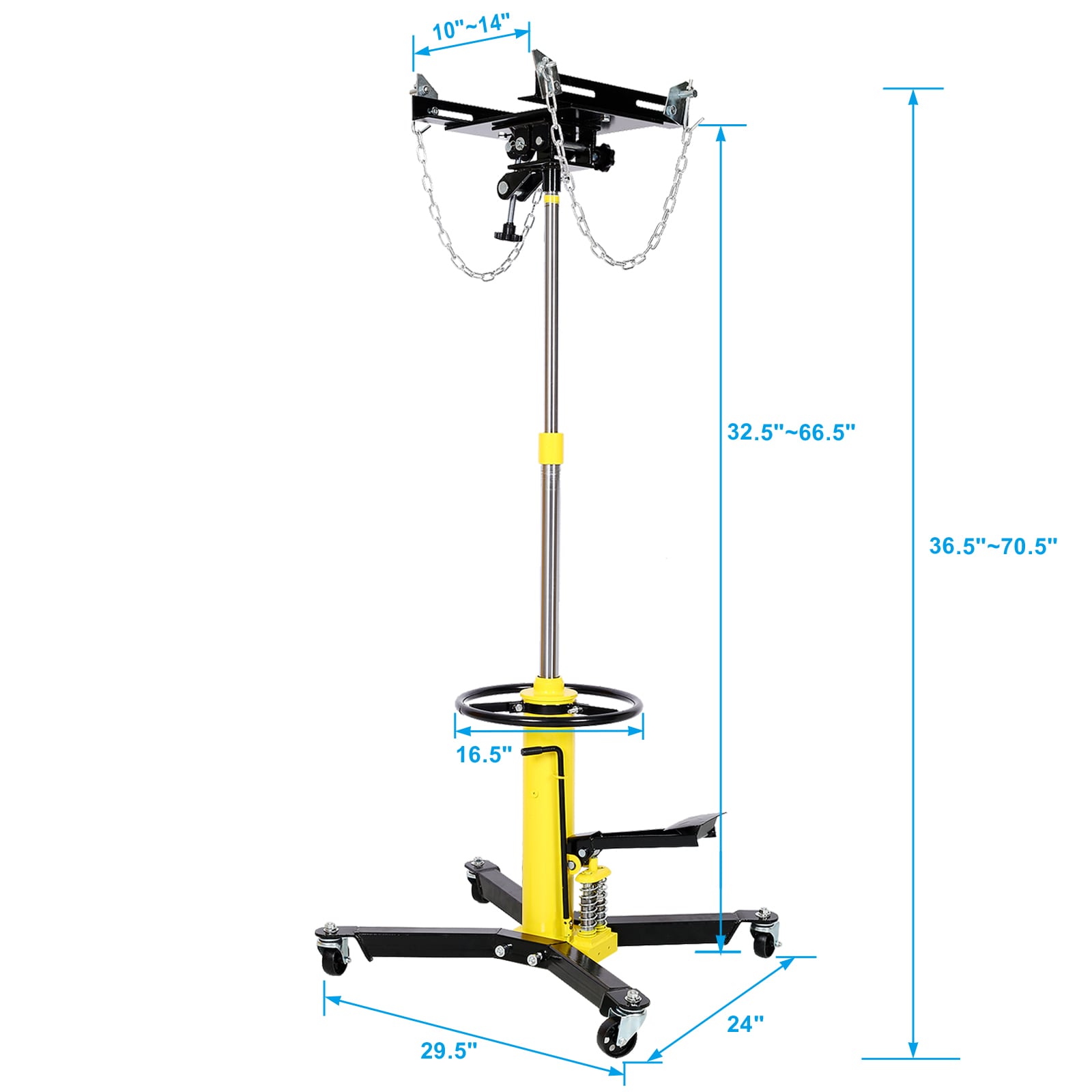 Gato hidráulico manual de transmisión amarillo de acero de 0.75 toneladas Xspracer ML-HTJ316