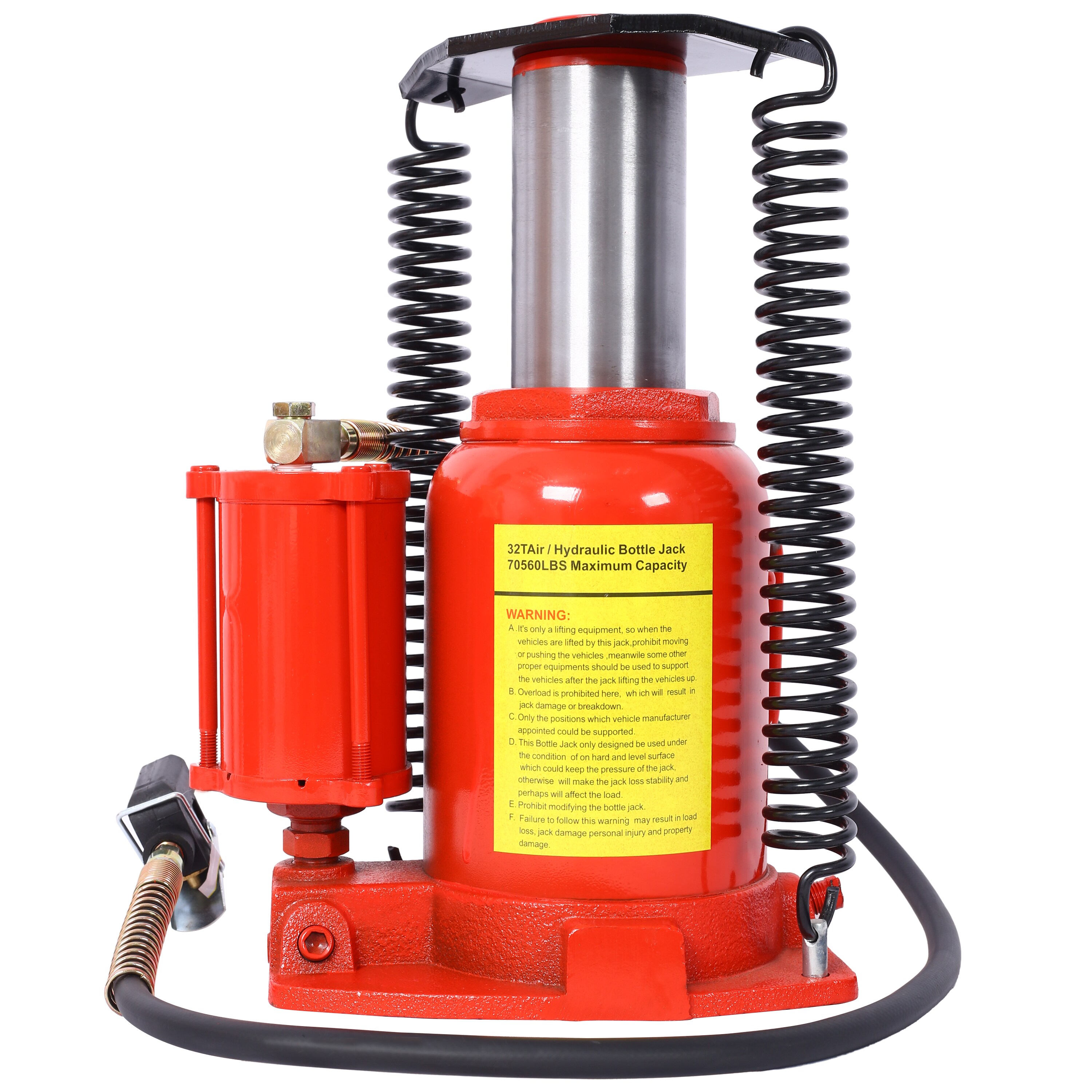 Gato botella de aire/hidráulico de acero de 32 toneladas Siavonce Rojo XH46641