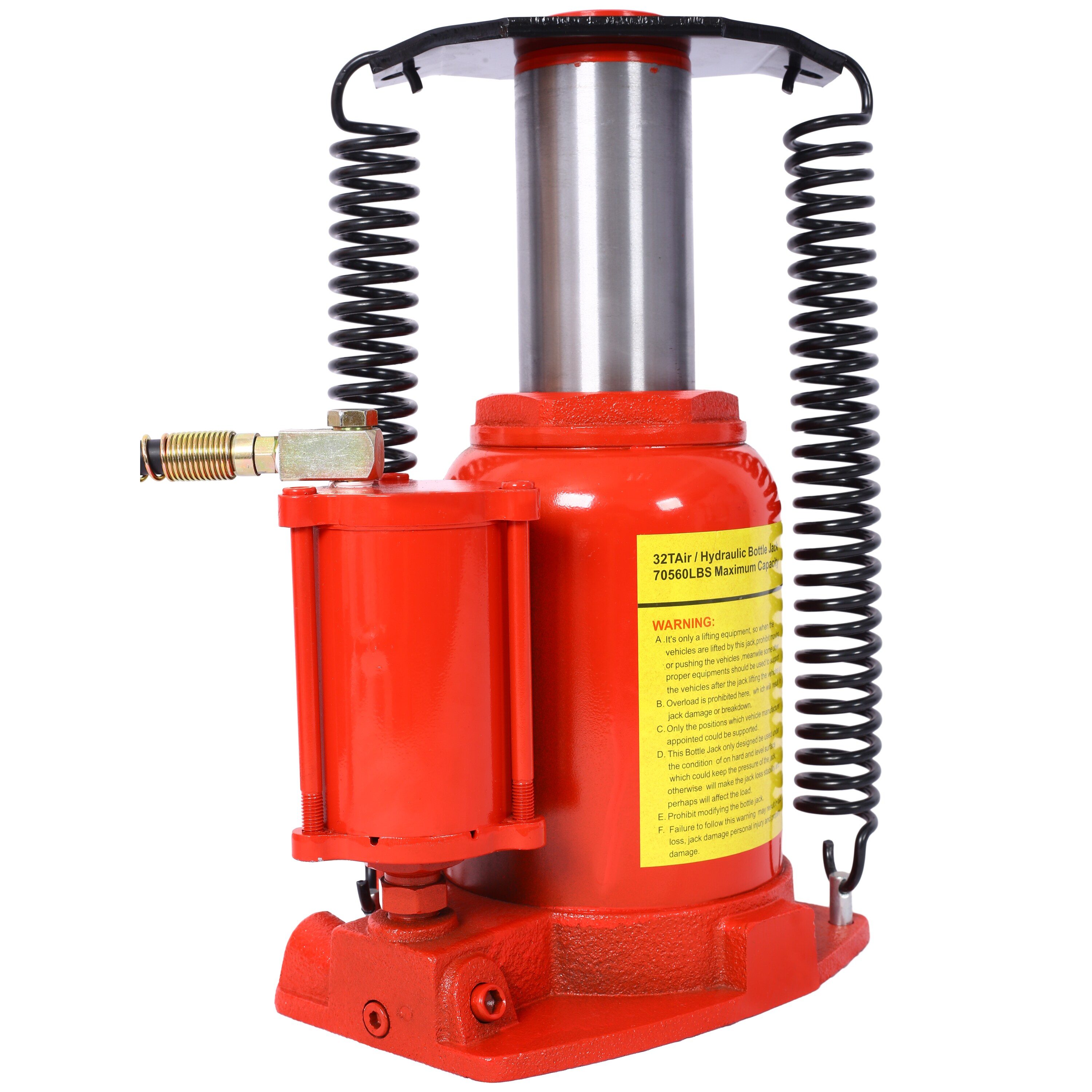 Gato botella de aire/hidráulico de acero de 32 toneladas Siavonce Rojo XH46641
