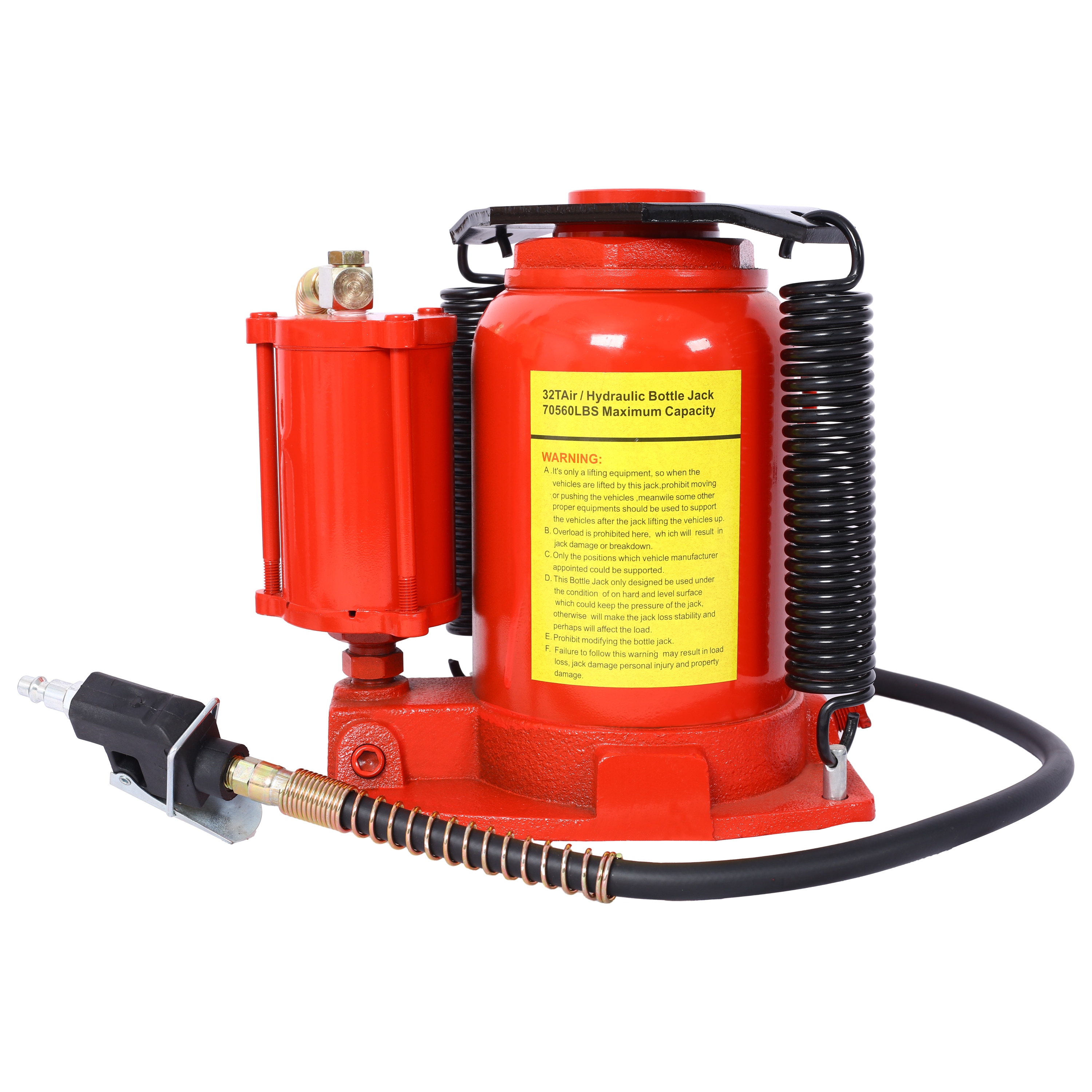 Gato botella de aire/hidráulico de acero de 32 toneladas Siavonce Rojo XH46641