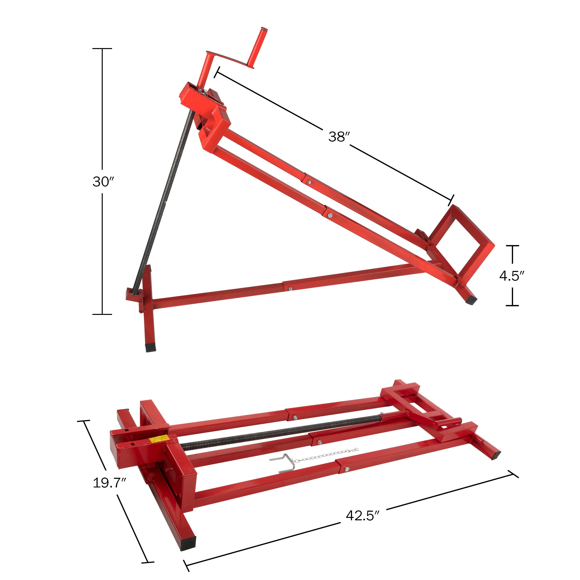 Gato hidráulico de piso de acero aleado rojo resistente de 0.44 toneladas Stalwart 75-CAR2028