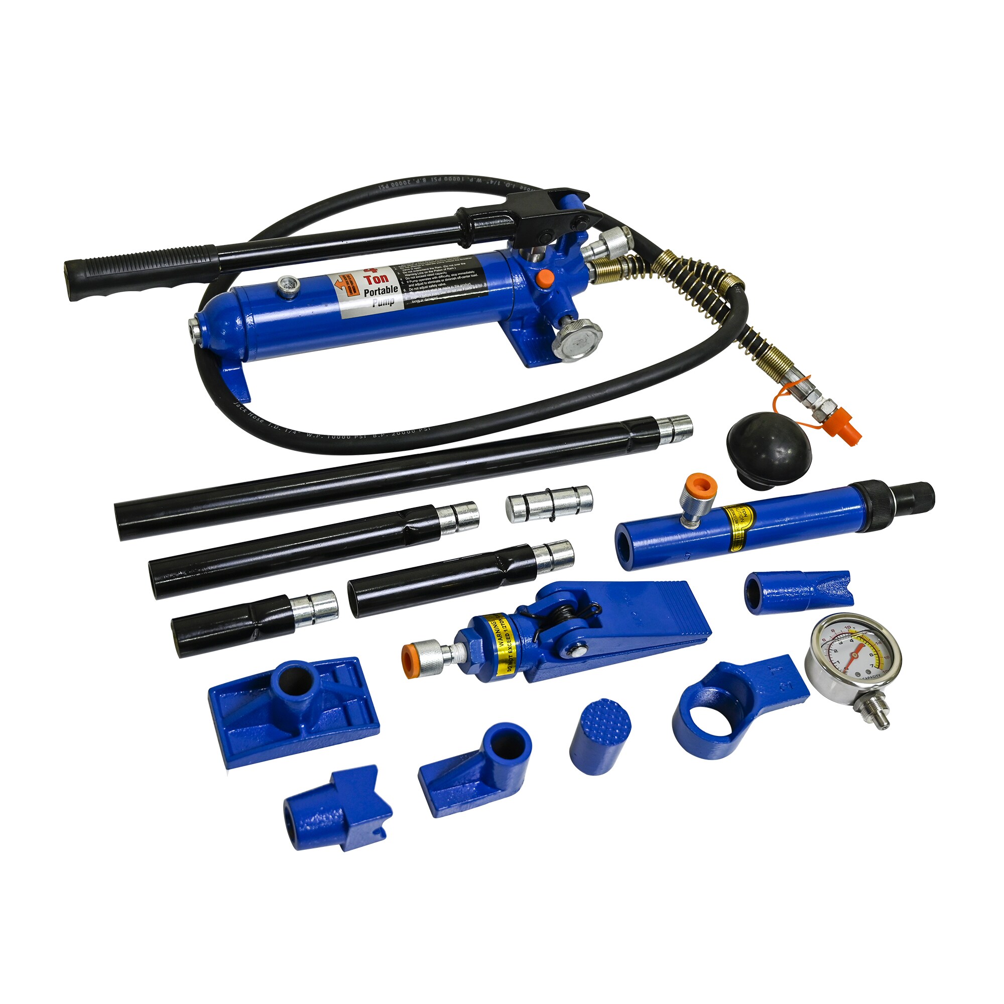 Kit de gato hidráulico de acero azul de 4 toneladas Siavonce XH94987