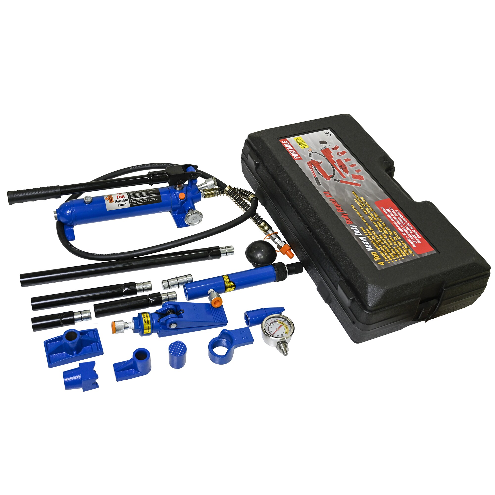 Kit de gato hidráulico de acero azul de 4 toneladas Siavonce XH94987