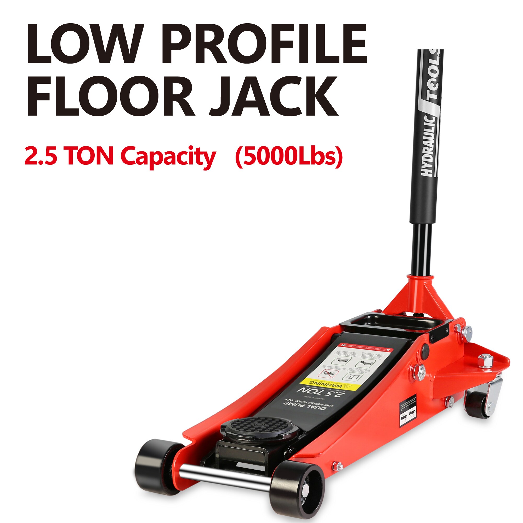 Gato hidráulico de piso de perfil bajo de acero rojo de 2.5 toneladas Gaierptone