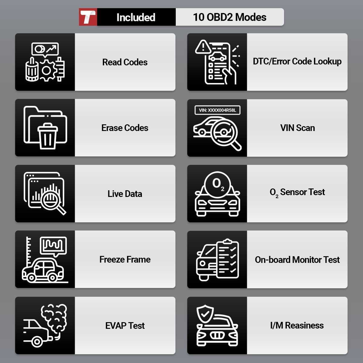 Tableta de diagnóstico de vehículos THINKCAR 5 pulgadas con escáner OBD2 para ABS, SRS, ECM, TCM, BCM - SCAN PLUS S4 303020020