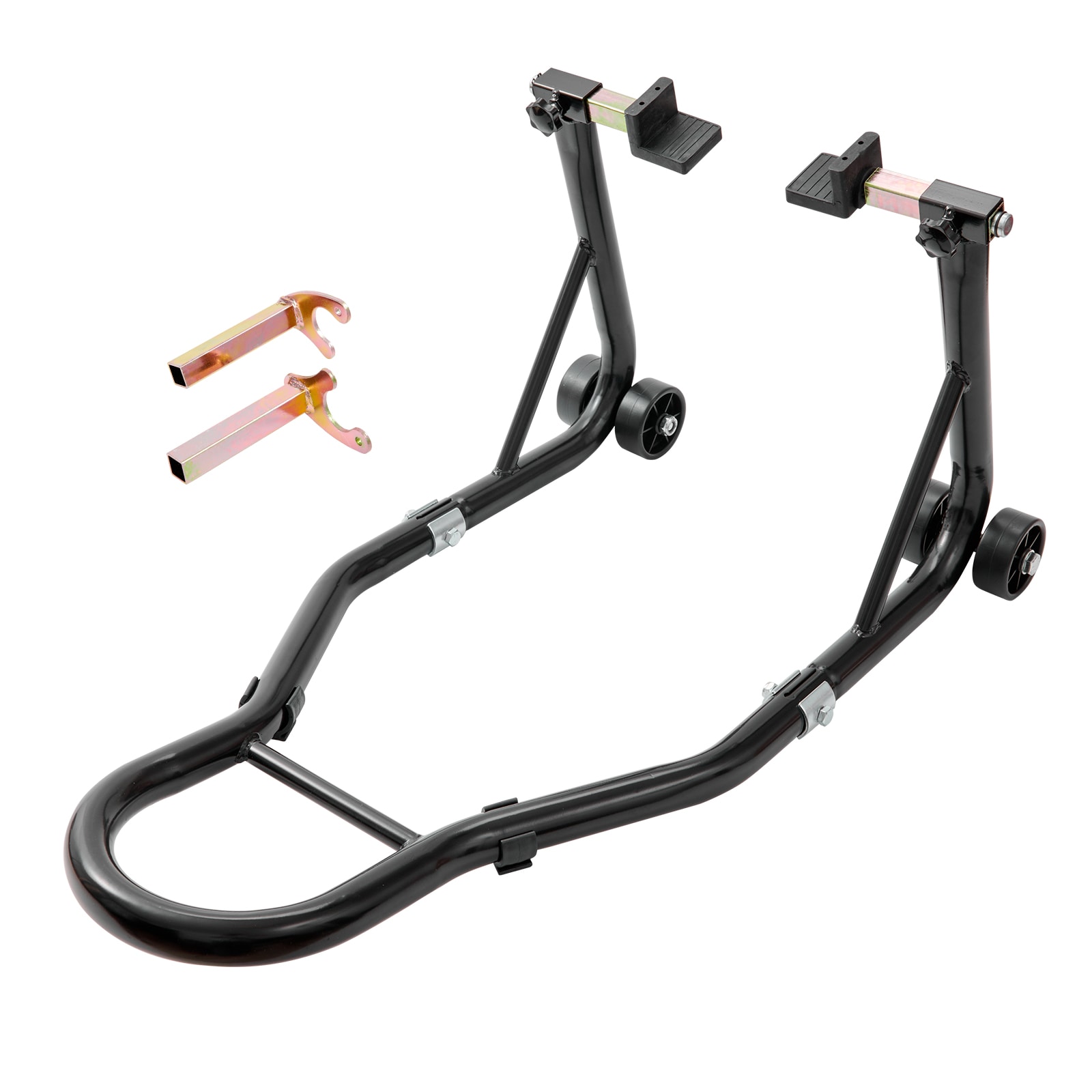Soporte Trasero para Rueda de Motocicleta VEVOR, con Espárragos de Brazo Oscilante U + L, Capacidad de 850 Lbs, Soporte de Elevación para Rueda Trasera de Motocicleta Resistente, Para Suzuki Yamaha Honda Kawasaki, Negro