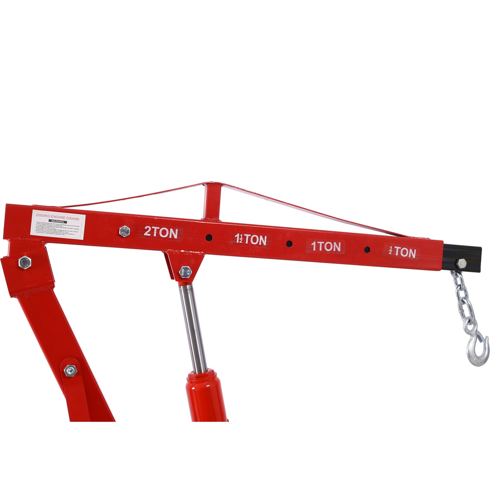 Malacate de motor plegable de 2 toneladas Maocao Hoom Cherry Picker Crane, resistente de acero con 6 ruedas de hierro fundido